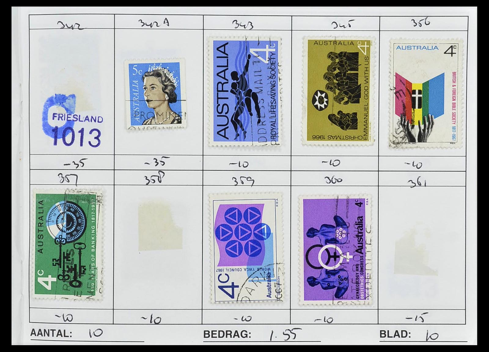 34612 0003 - Stamp Collection 34612 Wereld rondzendboekjes.