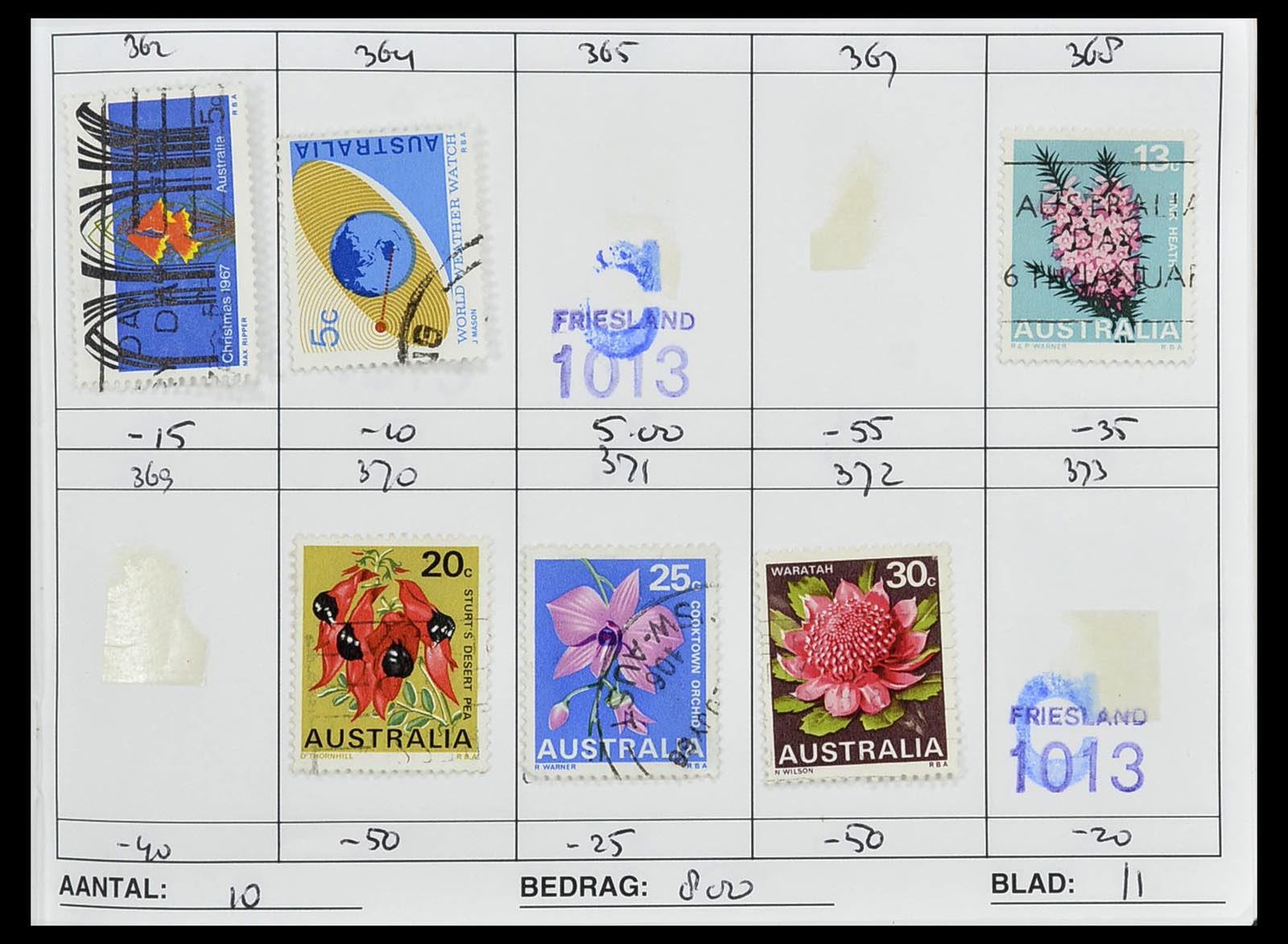 34612 0004 - Postzegelverzameling 34612 Wereld rondzendboekjes.