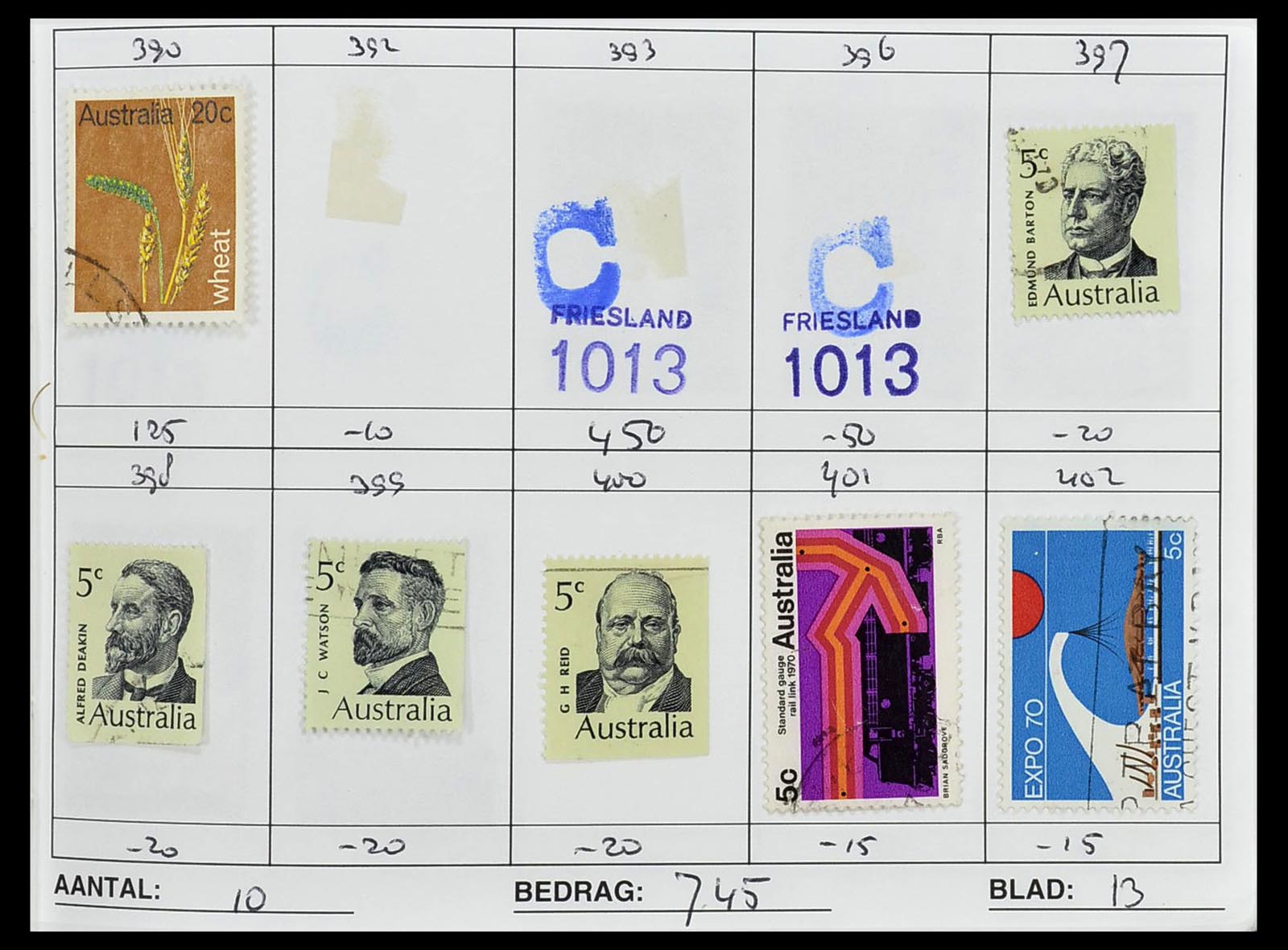 34612 0006 - Stamp Collection 34612 Wereld rondzendboekjes.