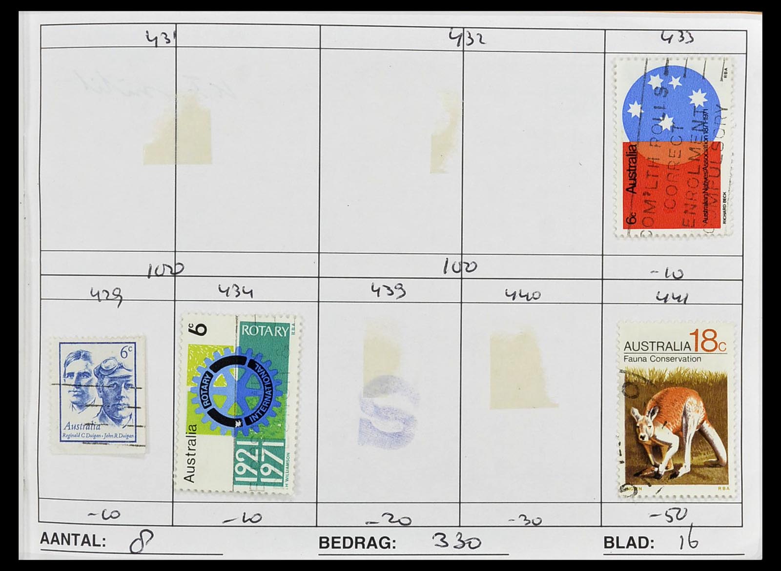 34612 0009 - Stamp Collection 34612 Wereld rondzendboekjes.