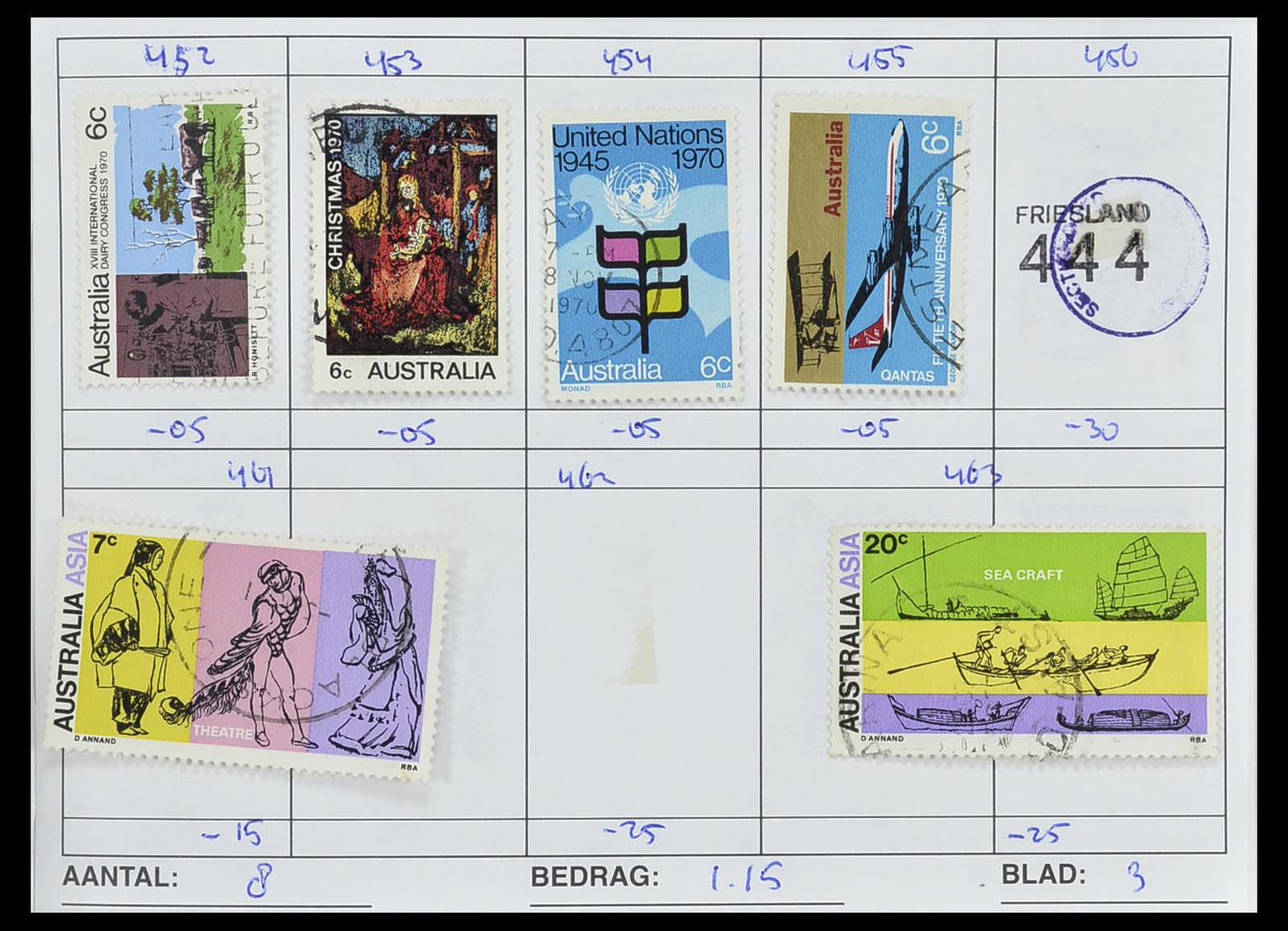34612 0012 - Stamp Collection 34612 Wereld rondzendboekjes.