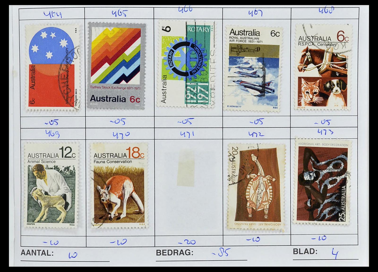 34612 0013 - Postzegelverzameling 34612 Wereld rondzendboekjes.