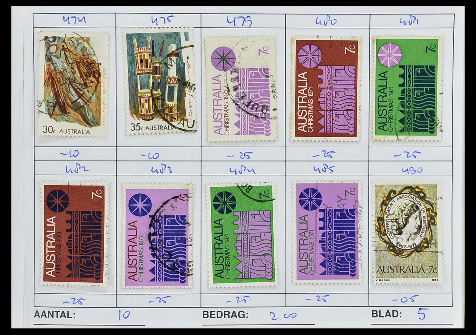 34612 0014 - Stamp Collection 34612 Wereld rondzendboekjes.