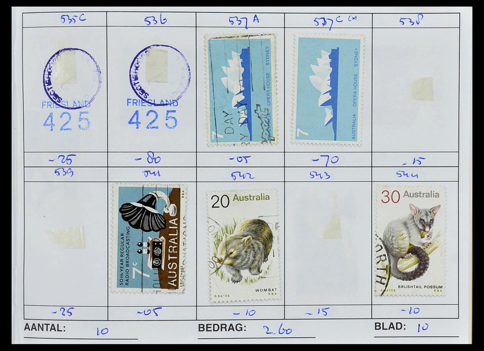 34612 0019 - Stamp Collection 34612 Wereld rondzendboekjes.