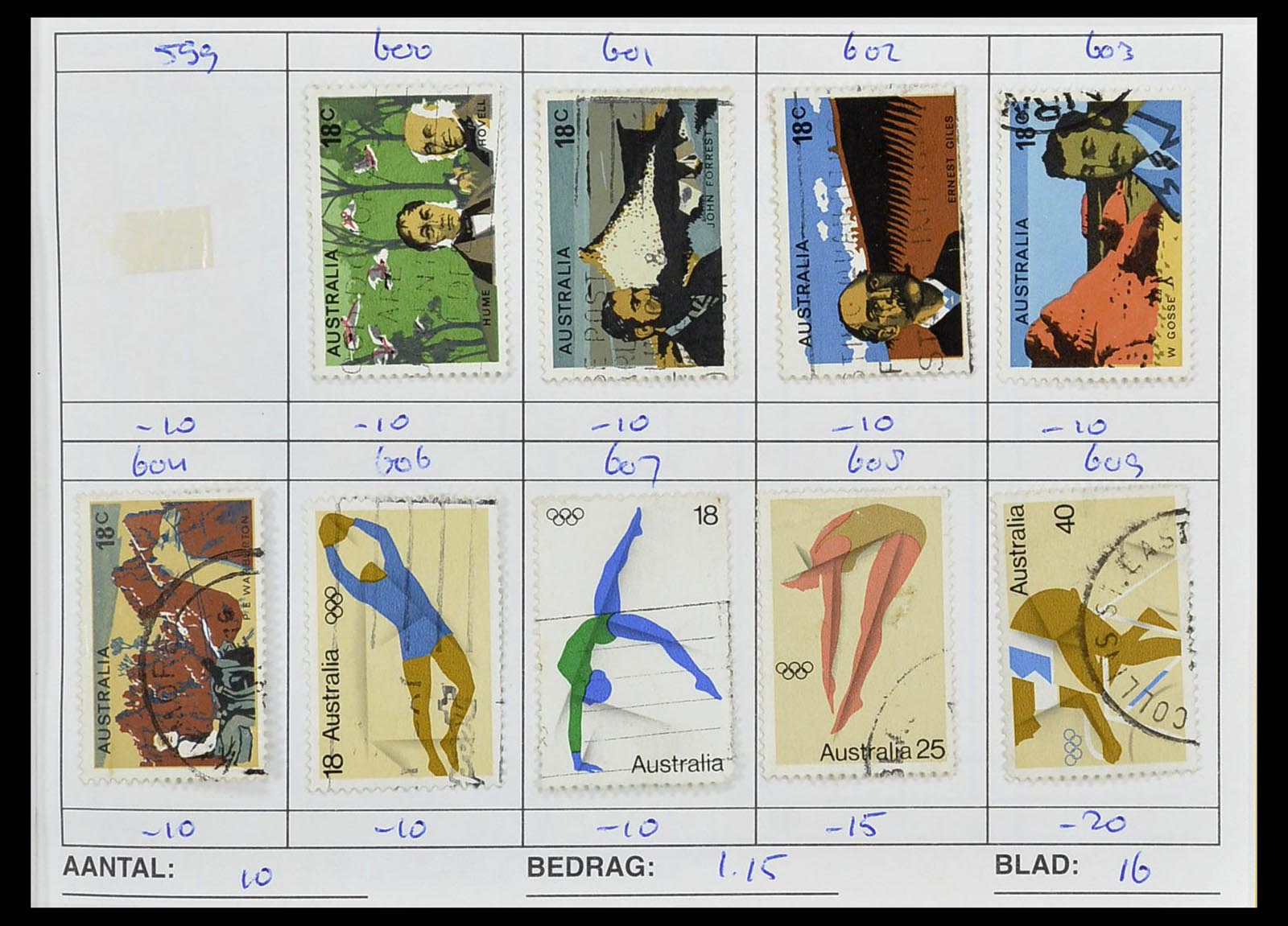 34612 0025 - Stamp Collection 34612 Wereld rondzendboekjes.