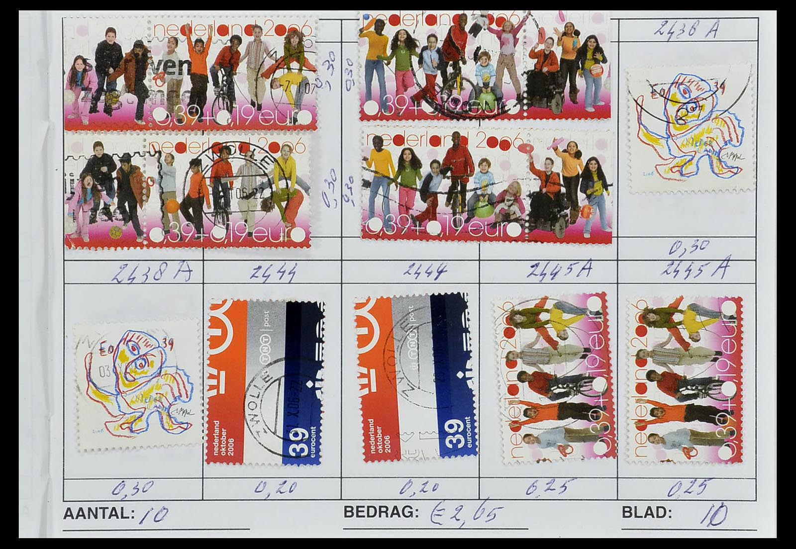34612 0031 - Postzegelverzameling 34612 Wereld rondzendboekjes.