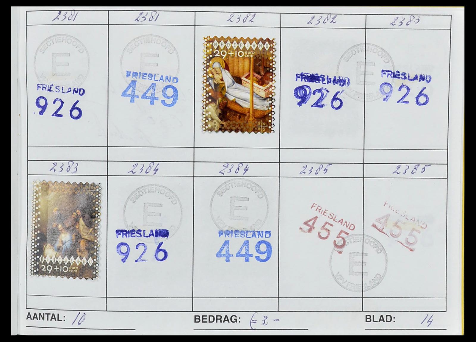 34612 0042 - Stamp Collection 34612 Wereld rondzendboekjes.
