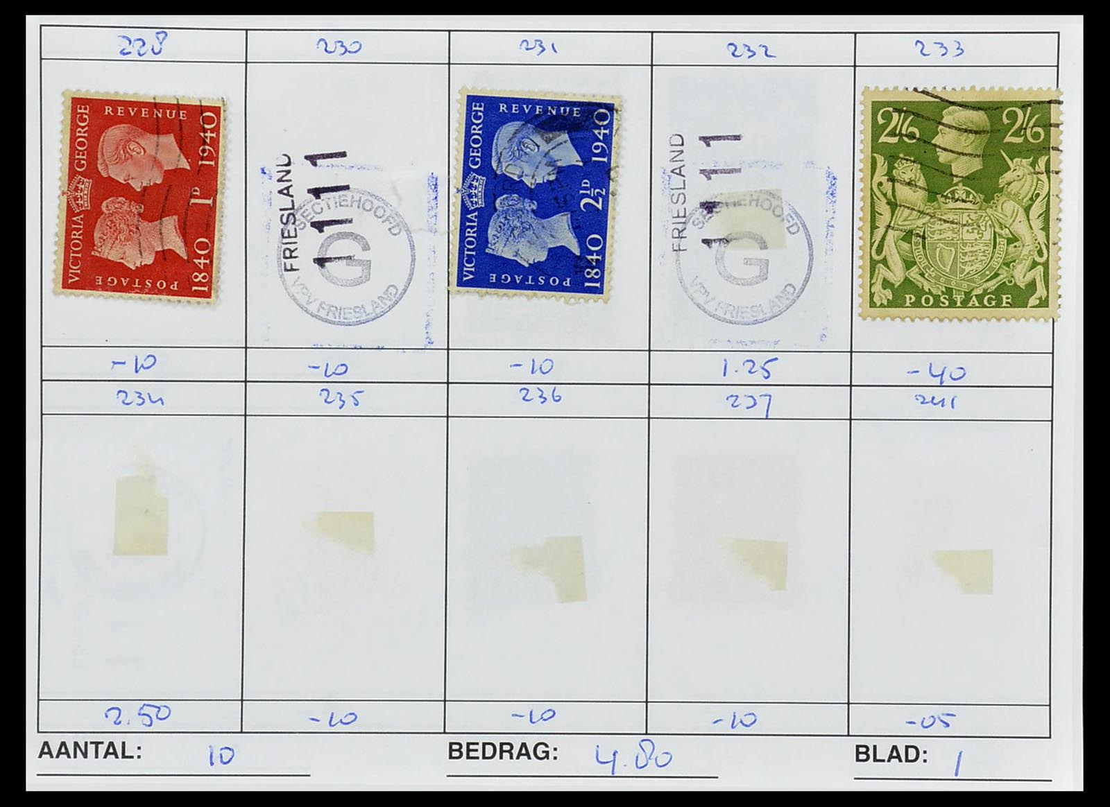 34612 0044 - Stamp Collection 34612 Wereld rondzendboekjes.