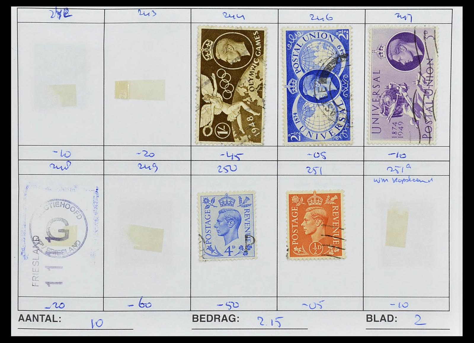 34612 0045 - Stamp Collection 34612 Wereld rondzendboekjes.