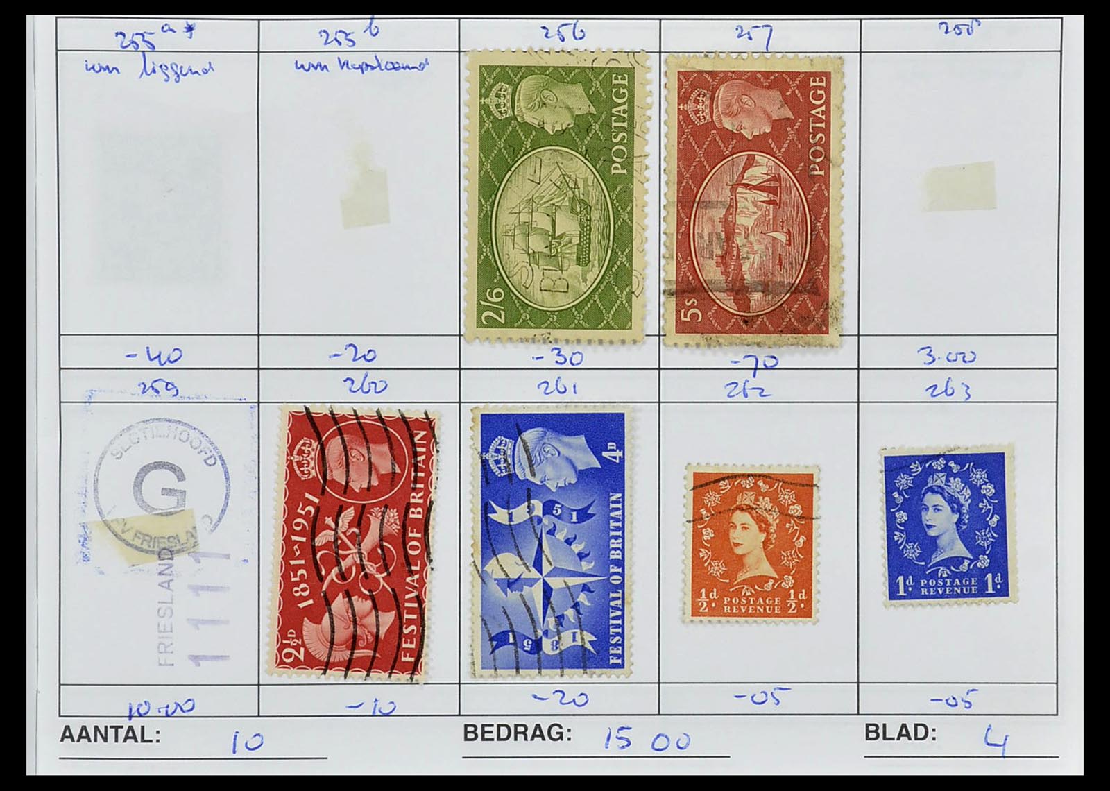34612 0047 - Stamp Collection 34612 Wereld rondzendboekjes.