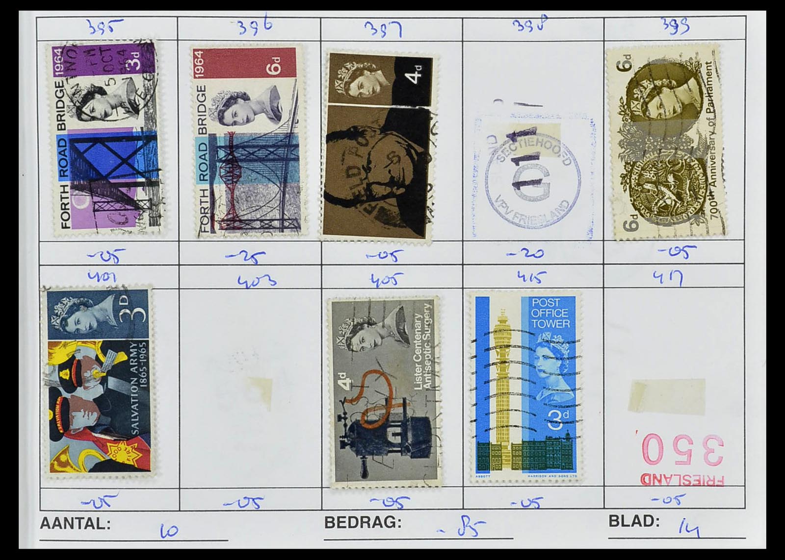 34612 0052 - Postzegelverzameling 34612 Wereld rondzendboekjes.