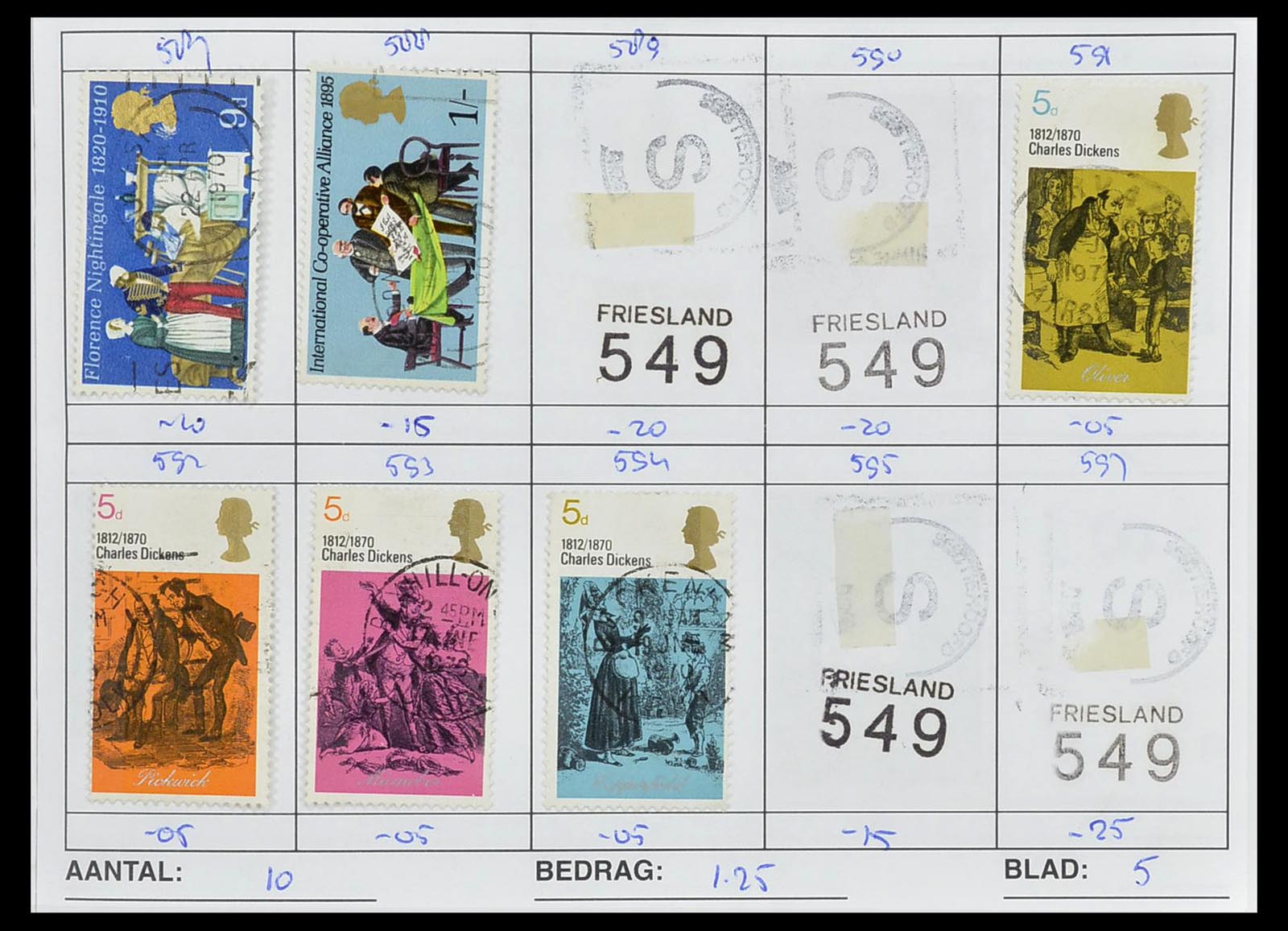 34612 0059 - Stamp Collection 34612 Wereld rondzendboekjes.