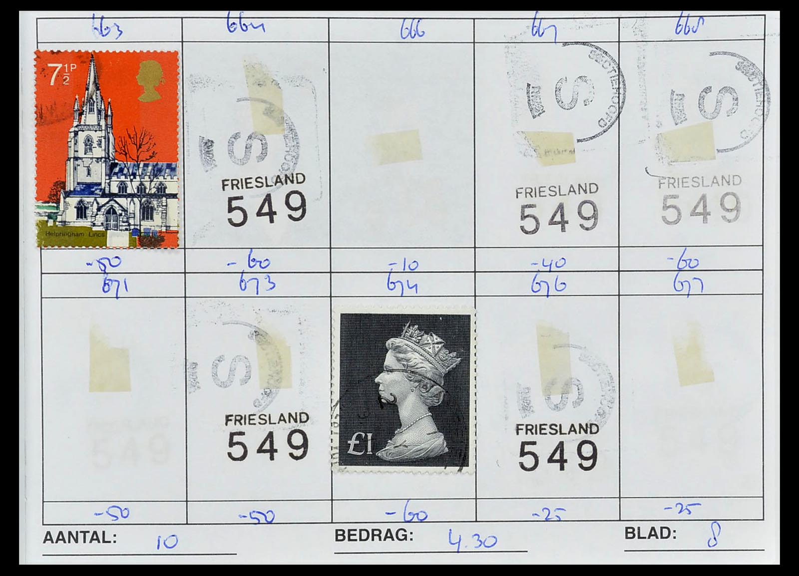 34612 0062 - Stamp Collection 34612 Wereld rondzendboekjes.