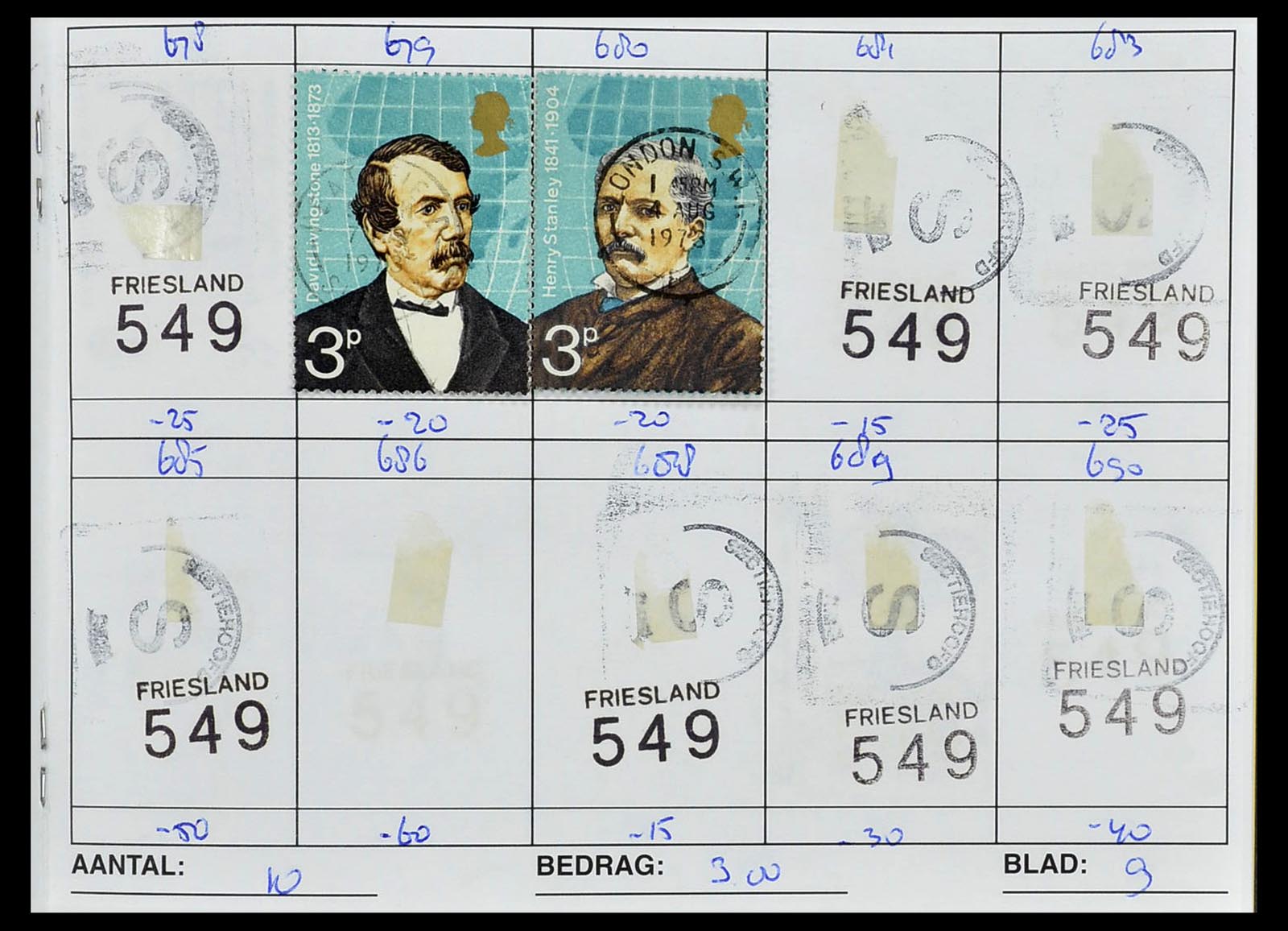 34612 0063 - Stamp Collection 34612 Wereld rondzendboekjes.