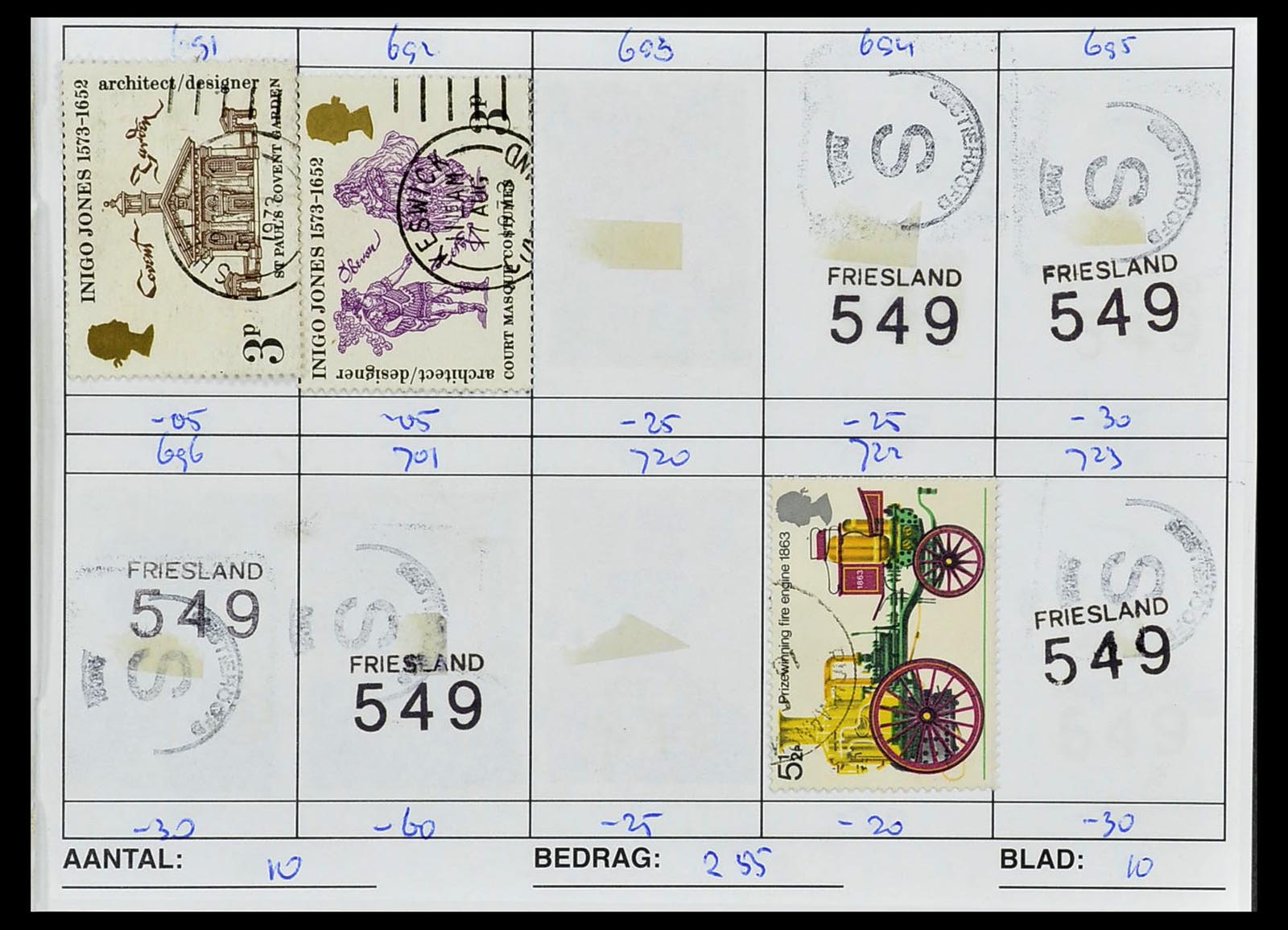 34612 0064 - Stamp Collection 34612 Wereld rondzendboekjes.