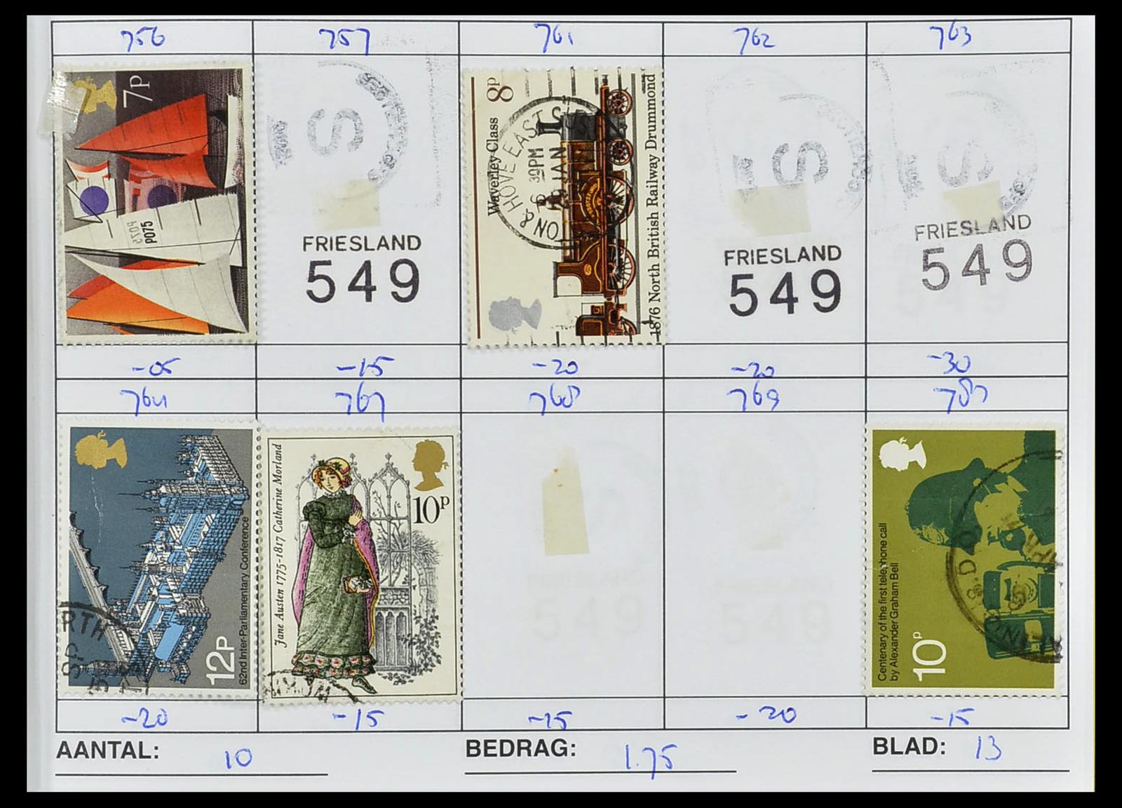 34612 0067 - Stamp Collection 34612 Wereld rondzendboekjes.