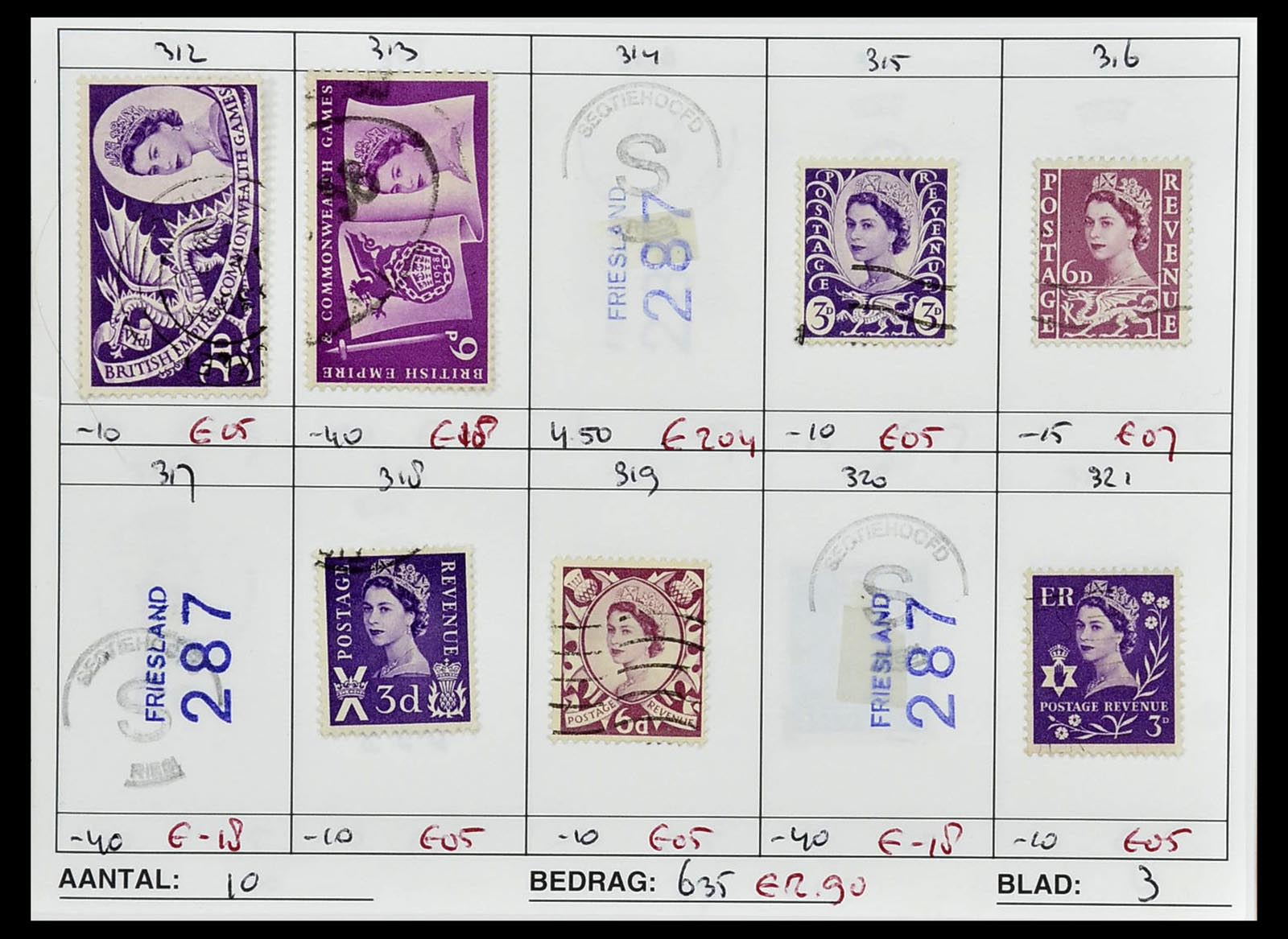 34612 0071 - Stamp Collection 34612 Wereld rondzendboekjes.