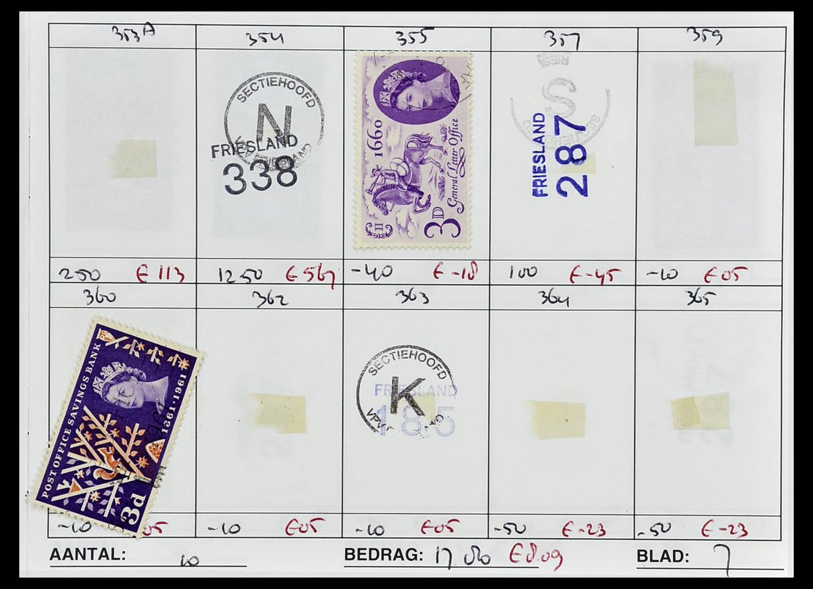 34612 0075 - Stamp Collection 34612 Wereld rondzendboekjes.