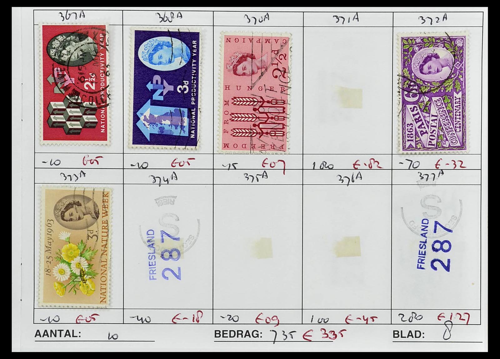 34612 0076 - Stamp Collection 34612 Wereld rondzendboekjes.