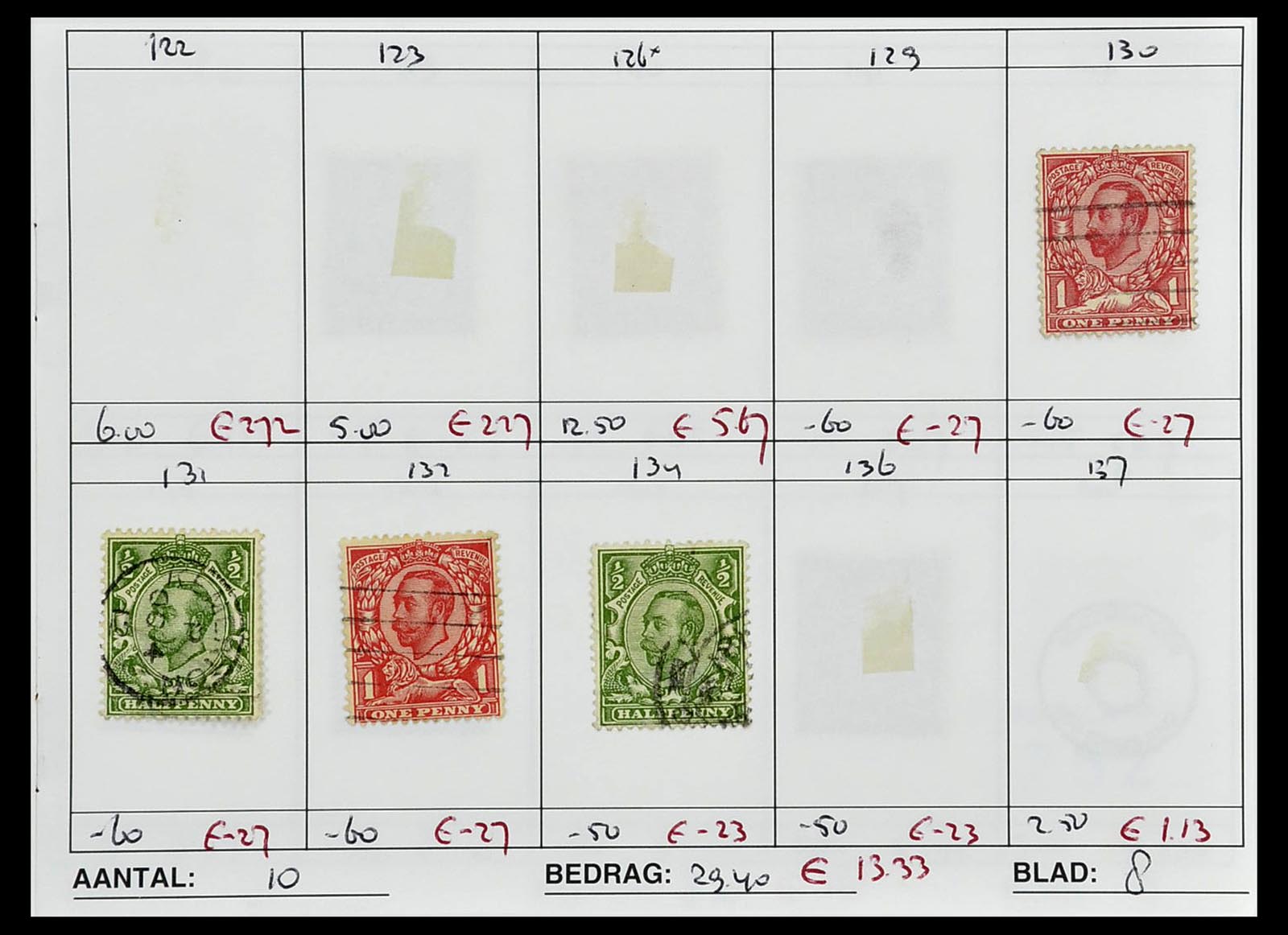 34612 0085 - Stamp Collection 34612 Wereld rondzendboekjes.