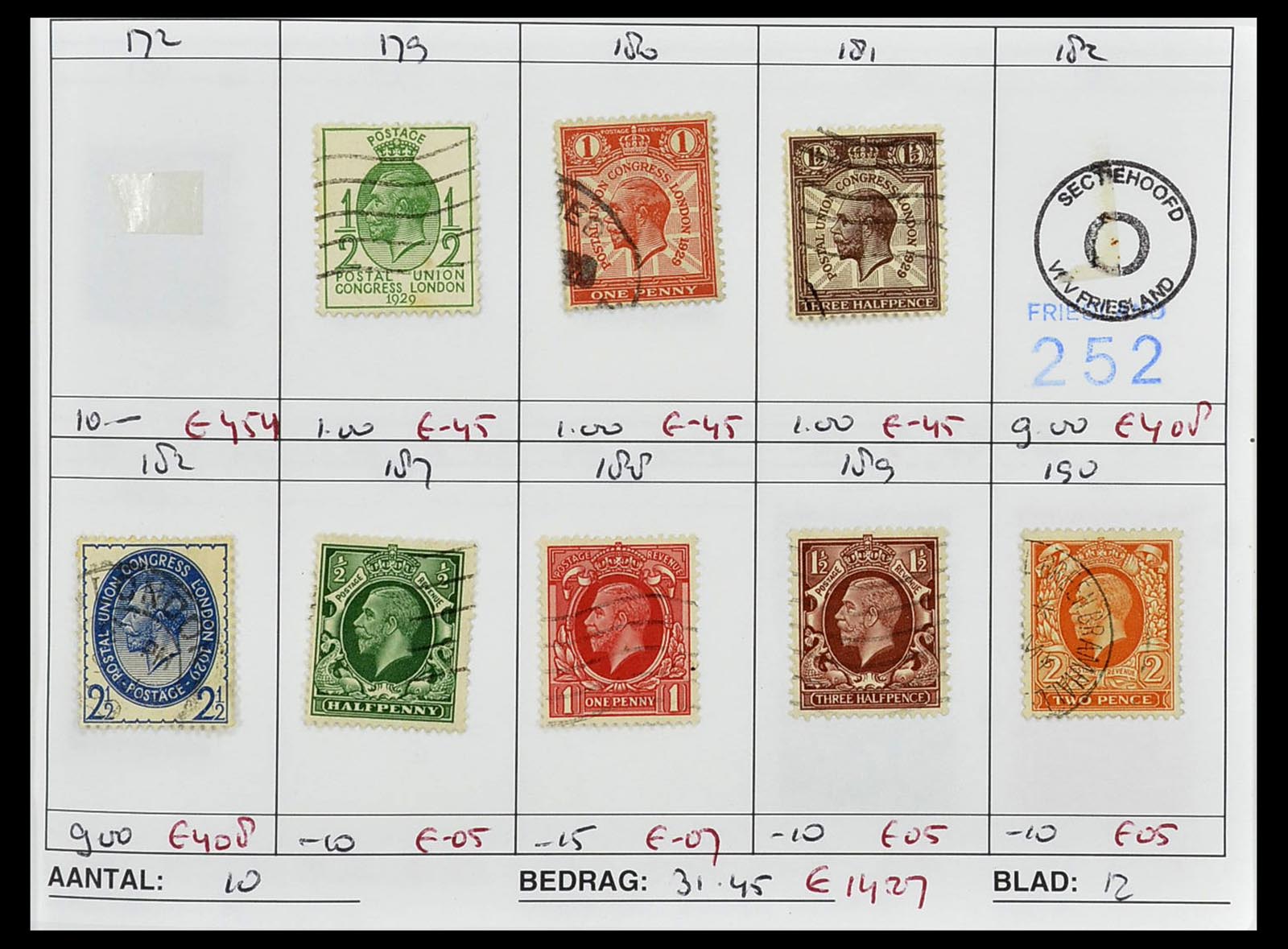 34612 0089 - Stamp Collection 34612 Wereld rondzendboekjes.