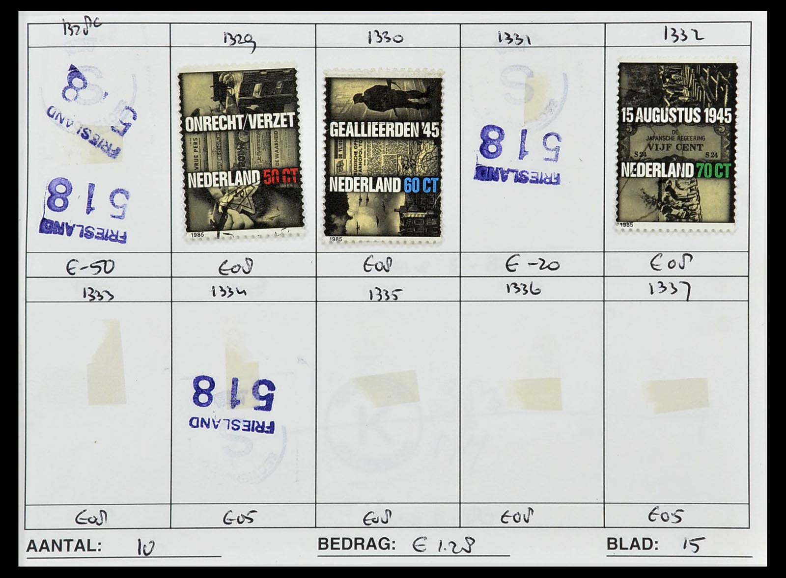 34612 0982 - Stamp Collection 34612 Wereld rondzendboekjes.