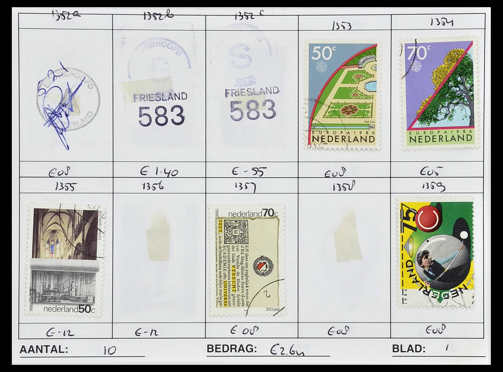 34612 0984 - Stamp Collection 34612 Wereld rondzendboekjes.