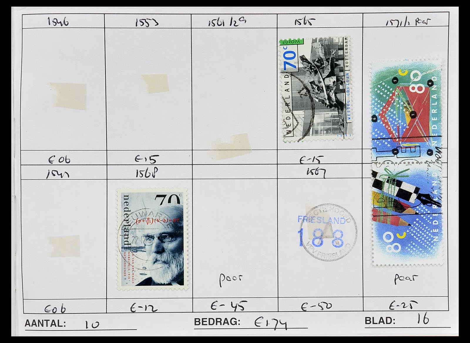 34612 0989 - Stamp Collection 34612 Wereld rondzendboekjes.