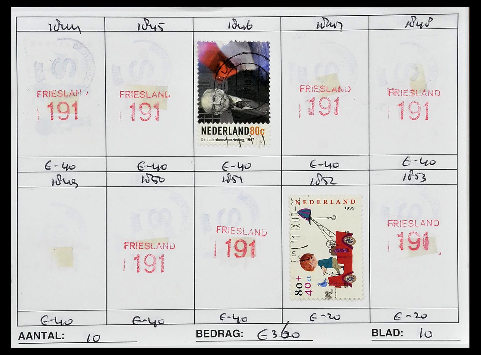 34612 0995 - Stamp Collection 34612 Wereld rondzendboekjes.
