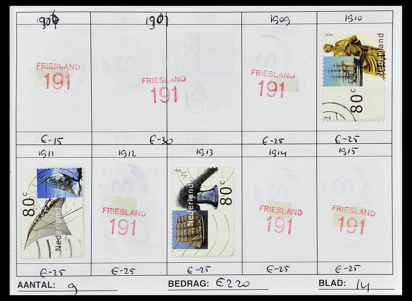 34612 0997 - Stamp Collection 34612 Wereld rondzendboekjes.