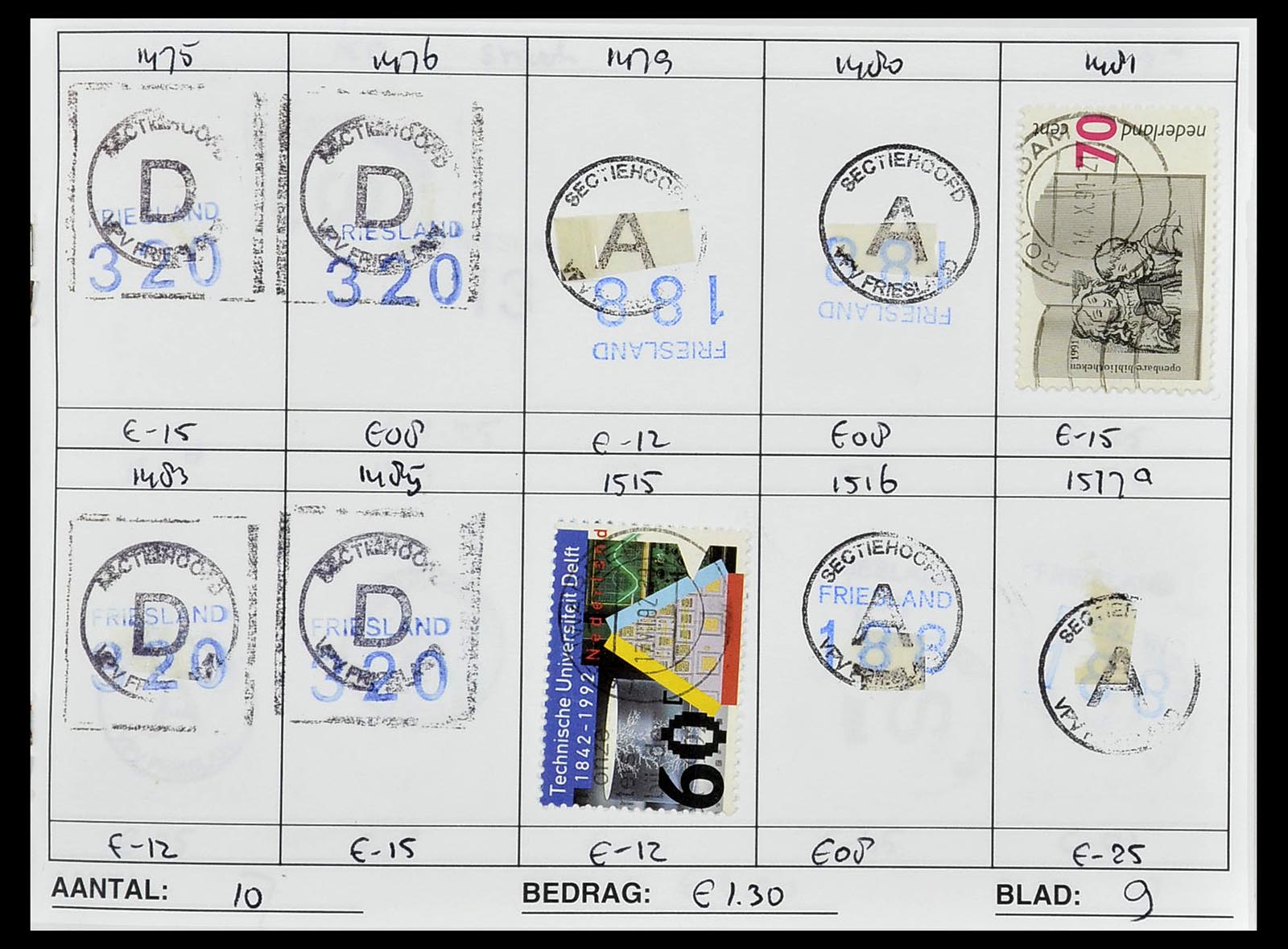 34612 1013 - Stamp Collection 34612 Wereld rondzendboekjes.