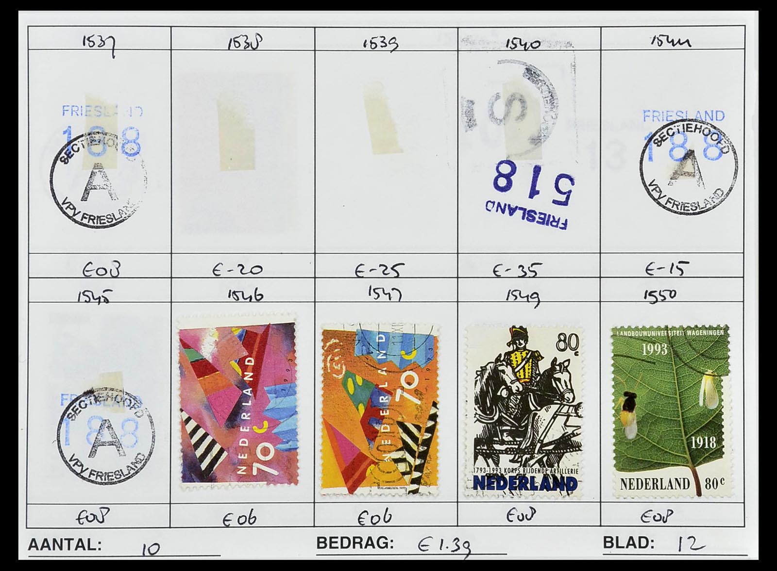 34612 1015 - Stamp Collection 34612 Wereld rondzendboekjes.