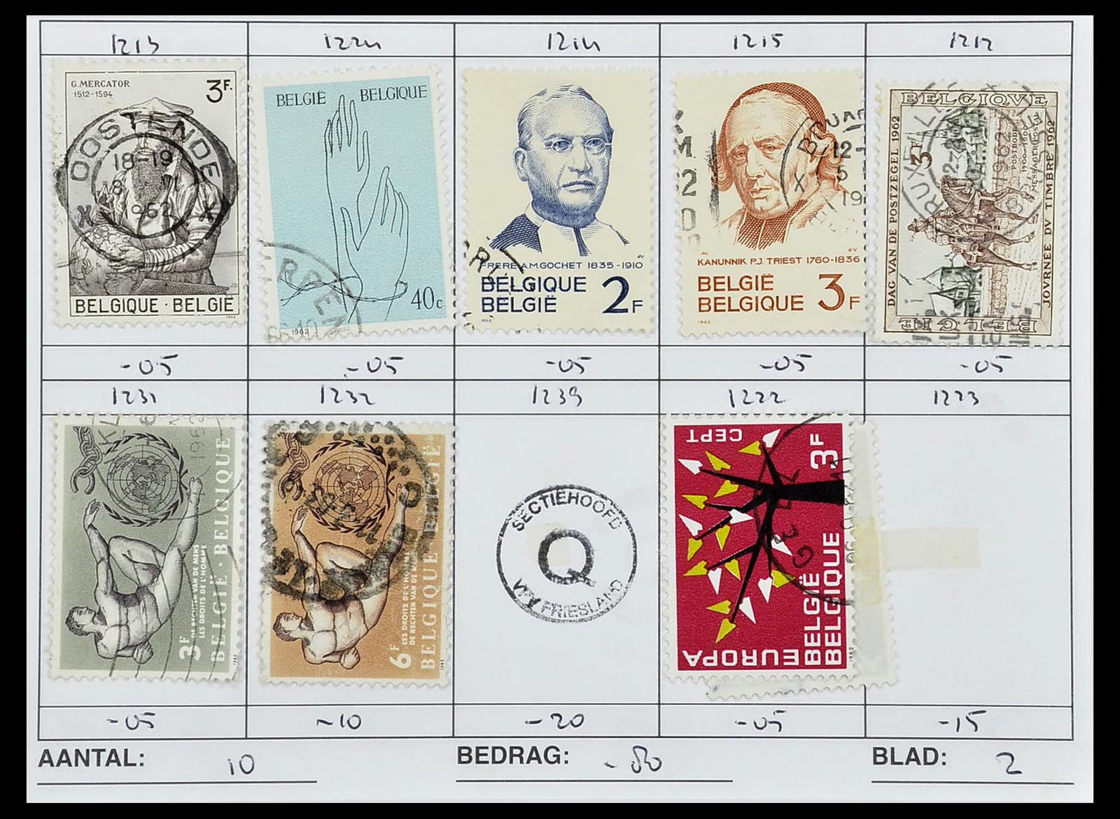 34612 1021 - Stamp Collection 34612 Wereld rondzendboekjes.