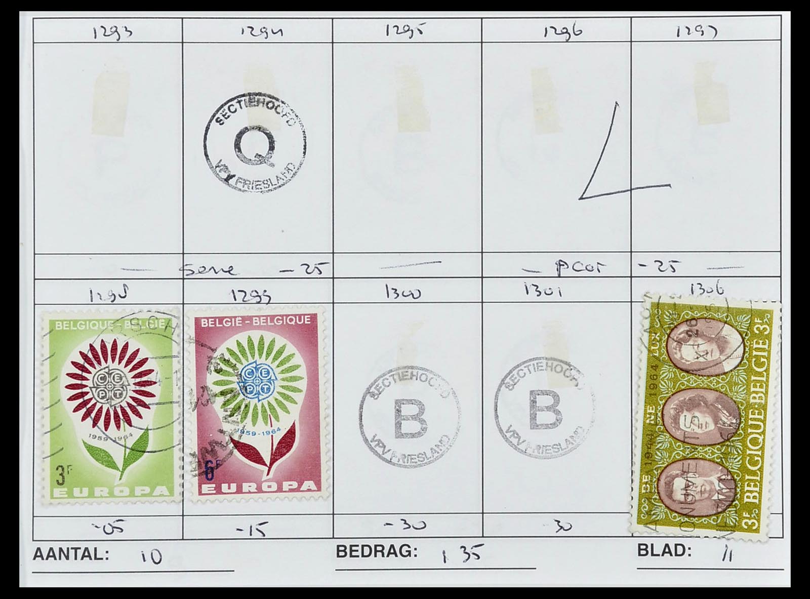 34612 1029 - Stamp Collection 34612 Wereld rondzendboekjes.