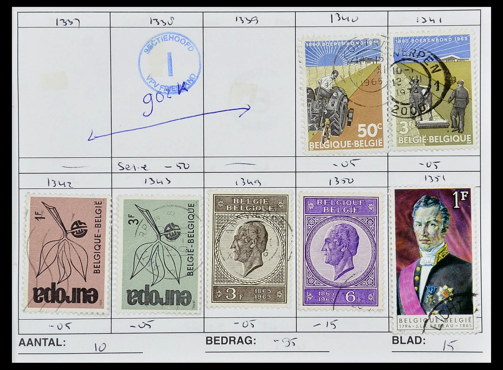 34612 1033 - Postzegelverzameling 34612 Wereld rondzendboekjes.