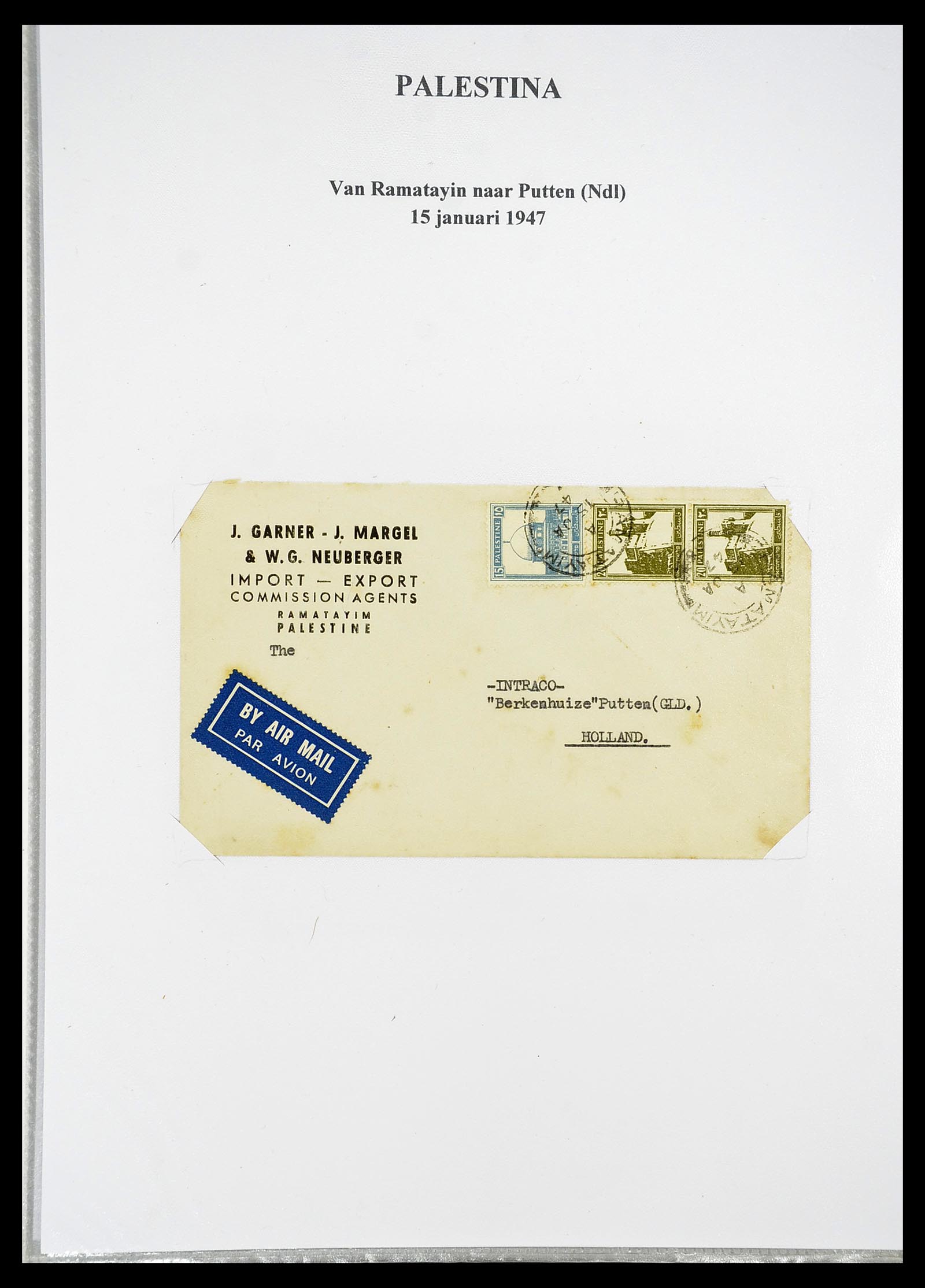 34613 007 - Postzegelverzameling 34613 Palestina 1918-1967.