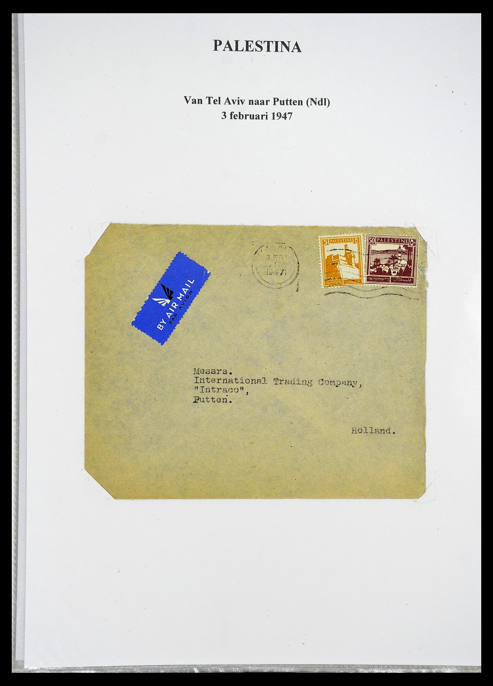 34613 008 - Postzegelverzameling 34613 Palestina 1918-1967.