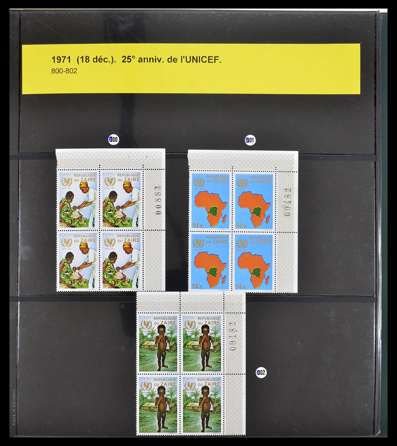 34615 001 - Postzegelverzameling 34615 Zaïre 1971-1986.
