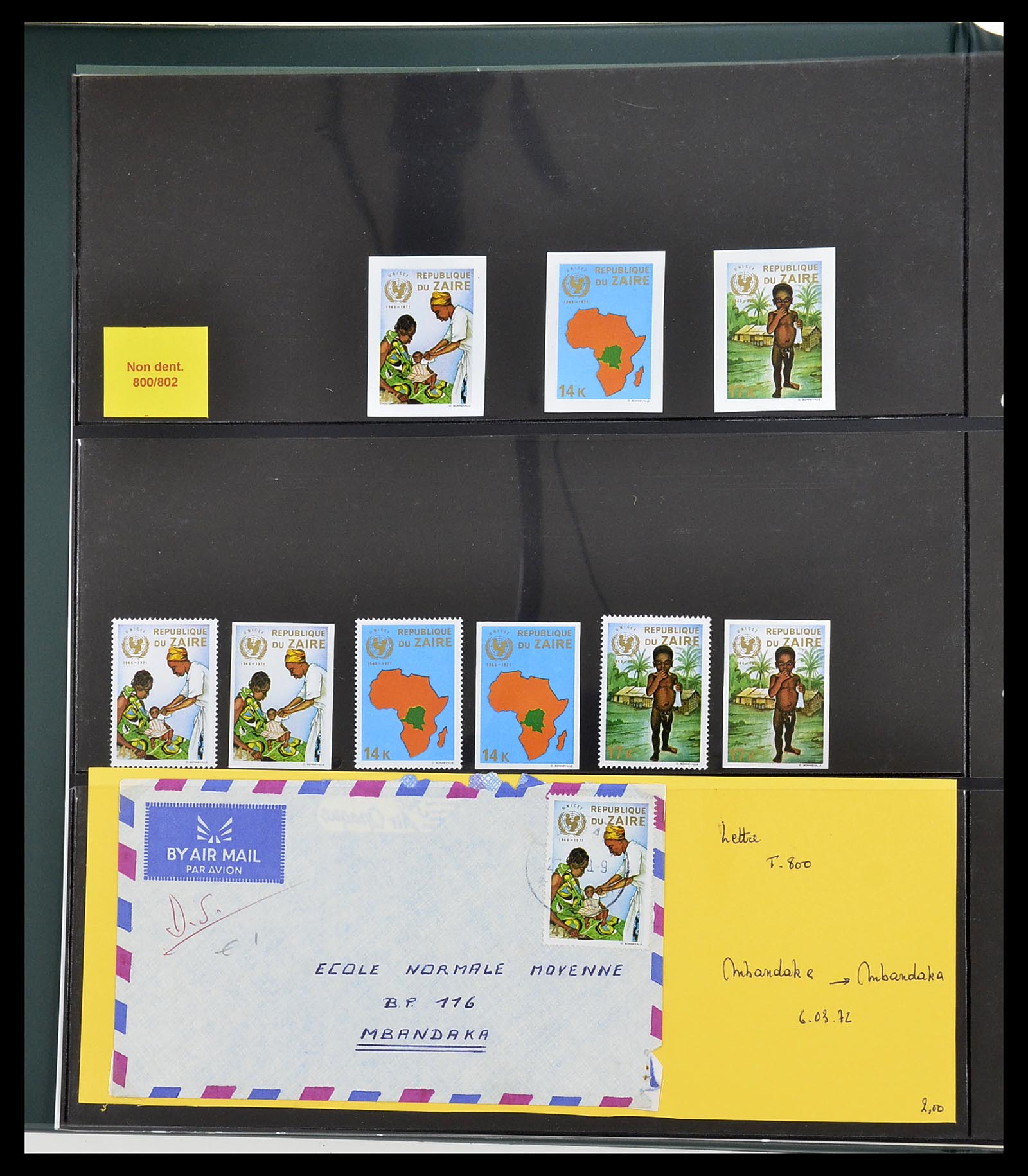 34615 002 - Postzegelverzameling 34615 Zaïre 1971-1986.