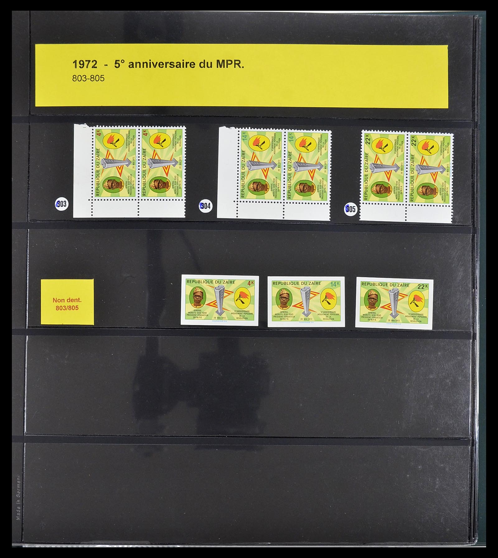 34615 007 - Postzegelverzameling 34615 Zaïre 1971-1986.