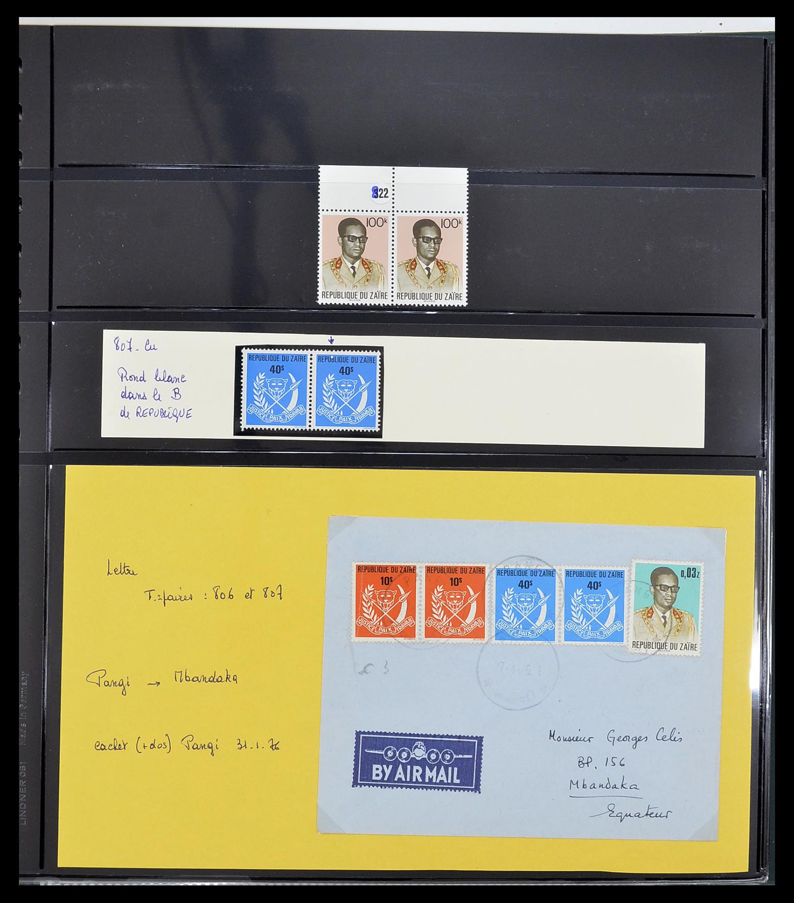 34615 009 - Postzegelverzameling 34615 Zaïre 1971-1986.