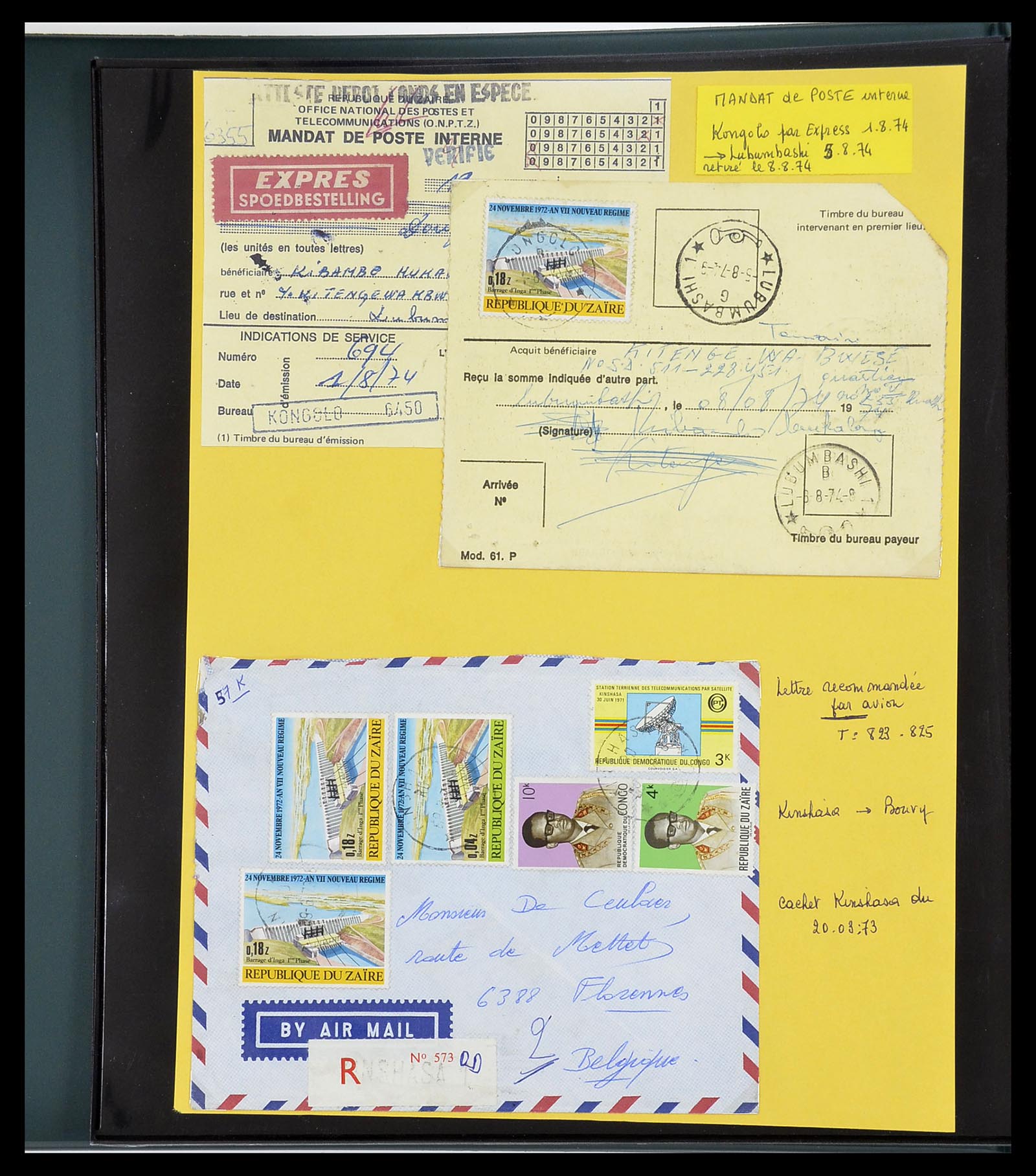 34615 012 - Postzegelverzameling 34615 Zaïre 1971-1986.