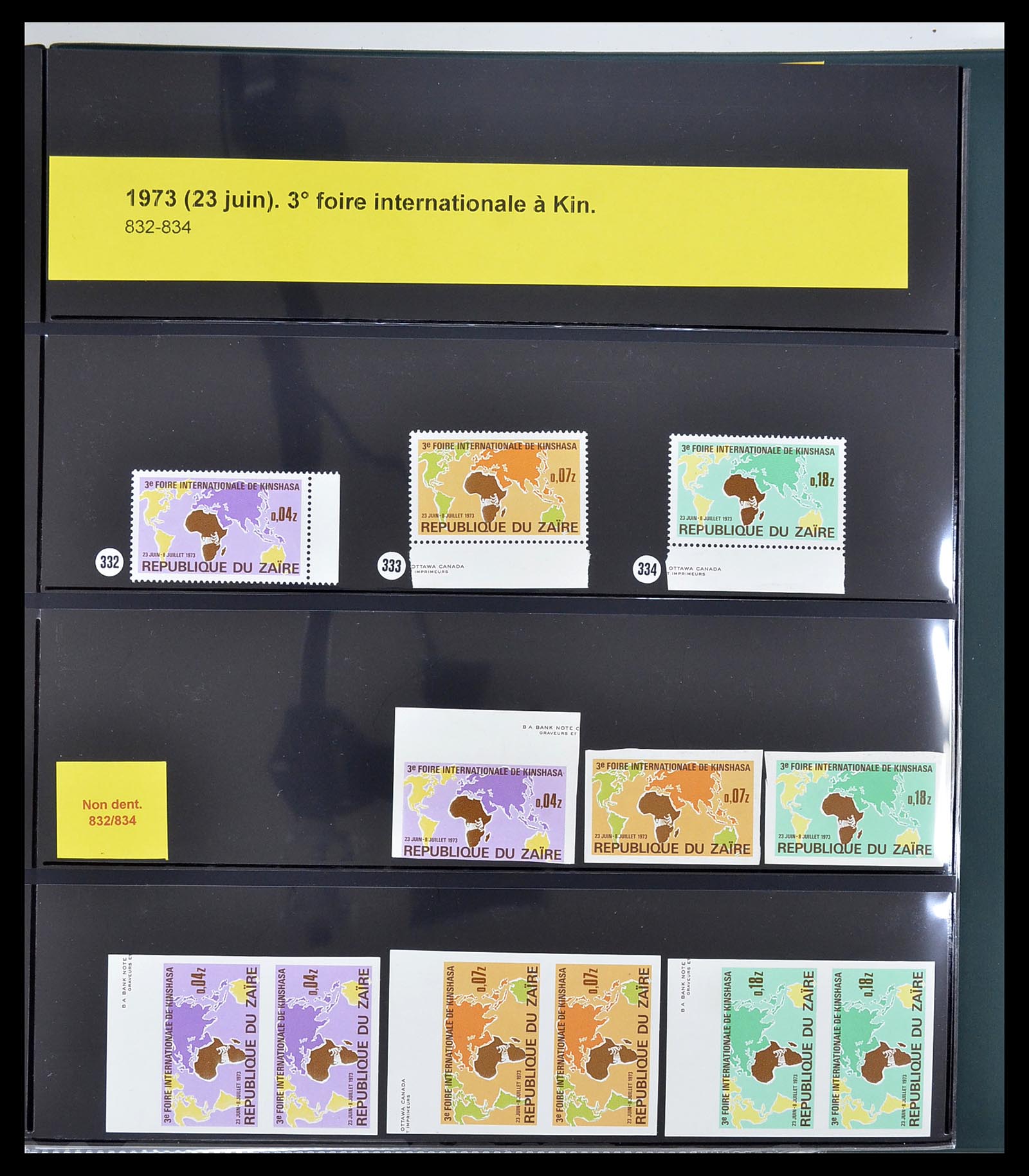 34615 019 - Postzegelverzameling 34615 Zaïre 1971-1986.