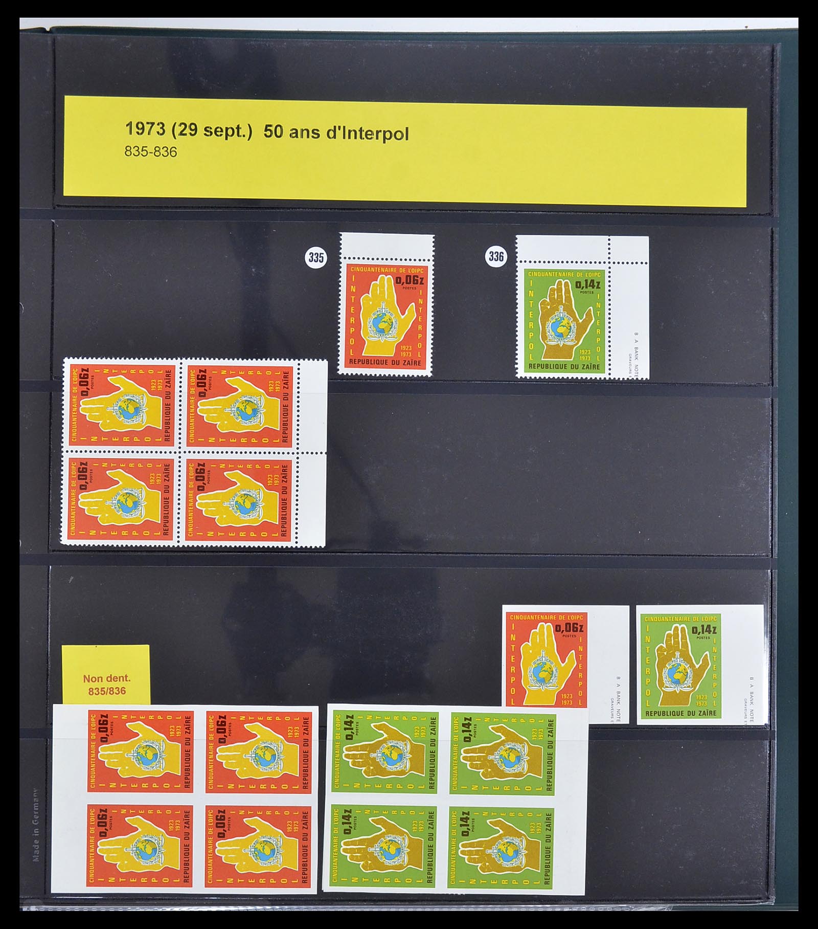 34615 023 - Postzegelverzameling 34615 Zaïre 1971-1986.