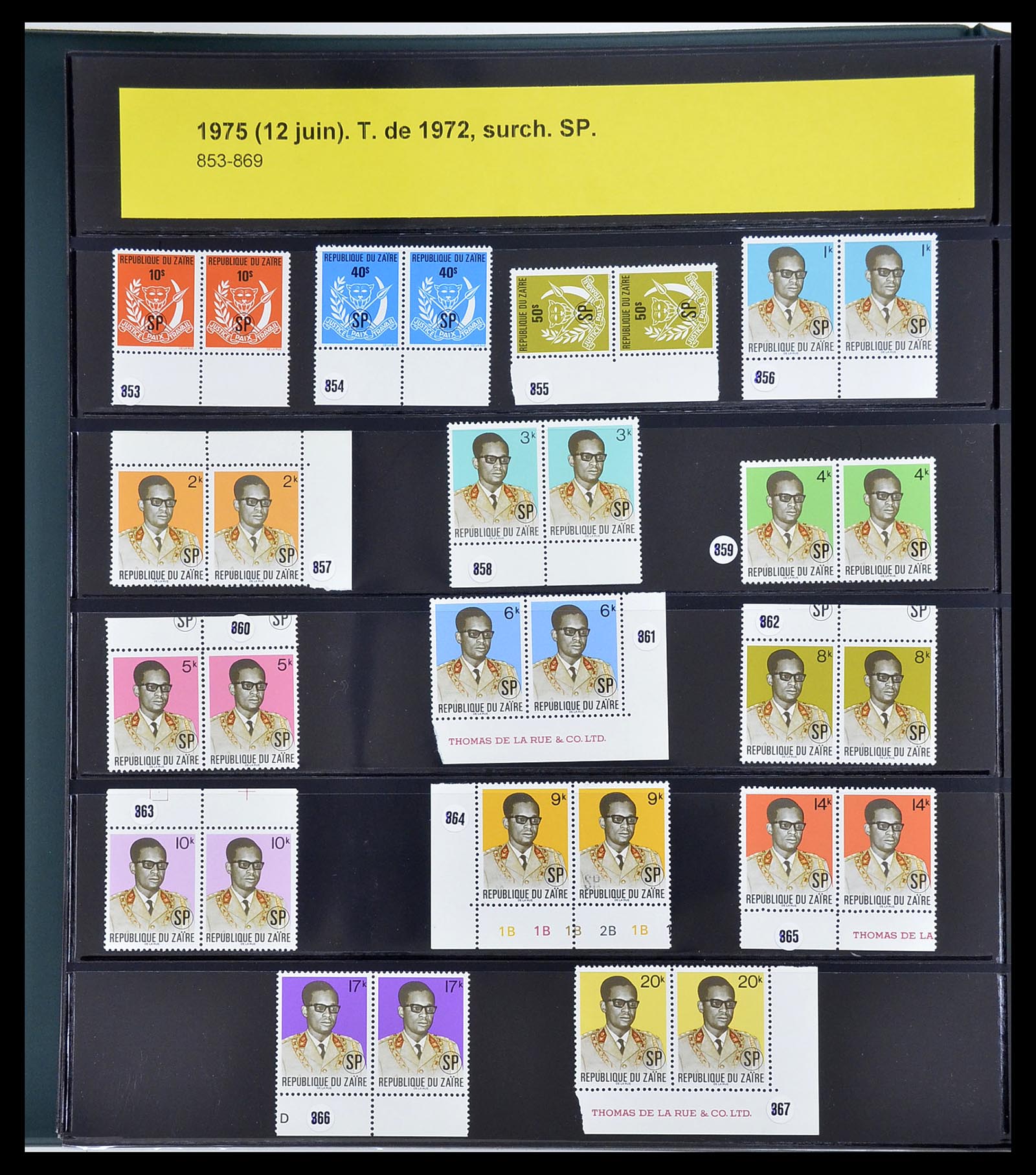 34615 032 - Postzegelverzameling 34615 Zaïre 1971-1986.