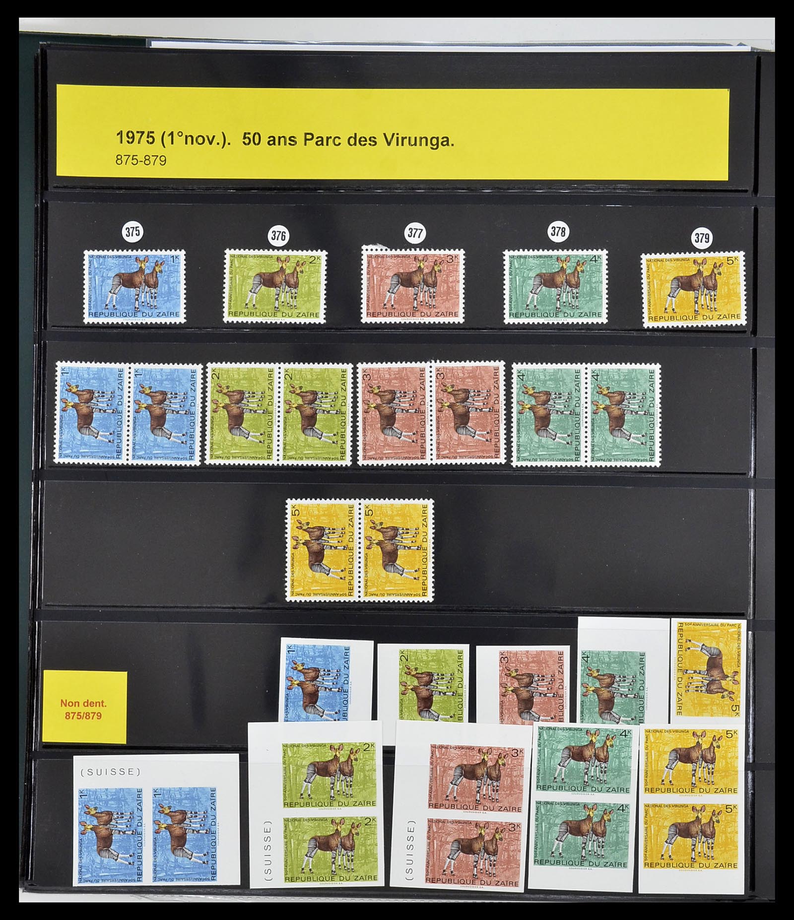 34615 044 - Postzegelverzameling 34615 Zaïre 1971-1986.