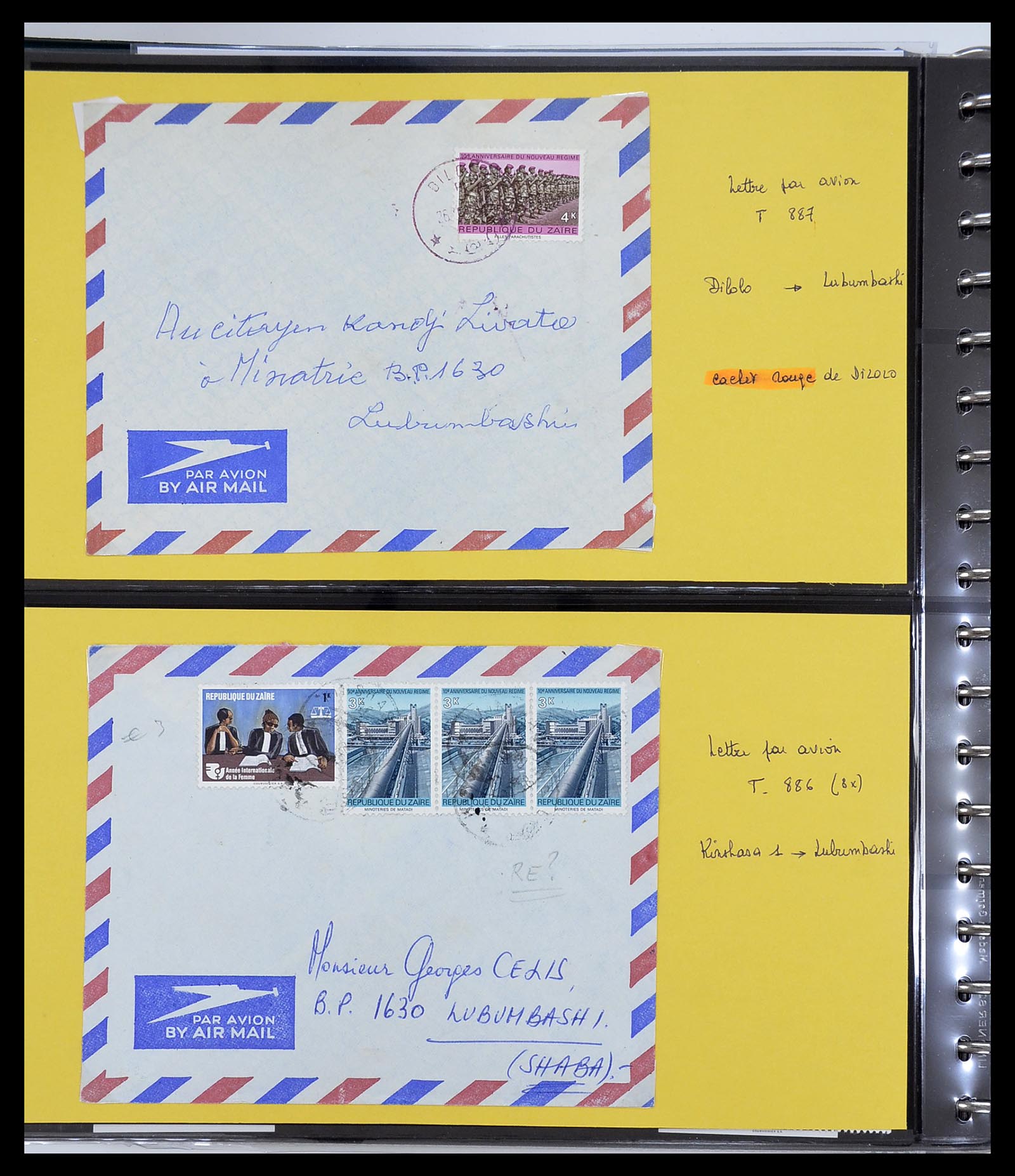 34615 052 - Postzegelverzameling 34615 Zaïre 1971-1986.