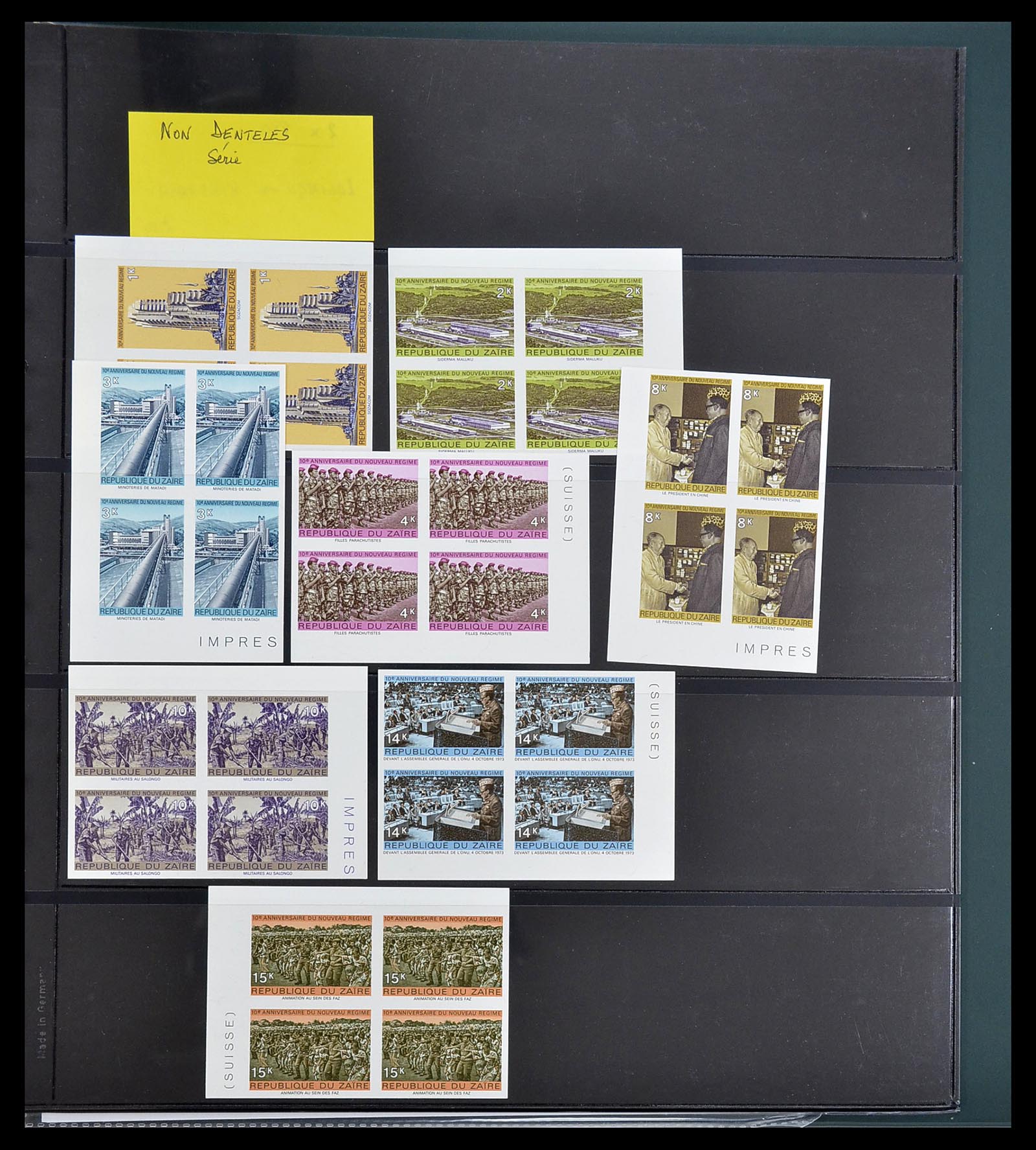 34615 055 - Postzegelverzameling 34615 Zaïre 1971-1986.