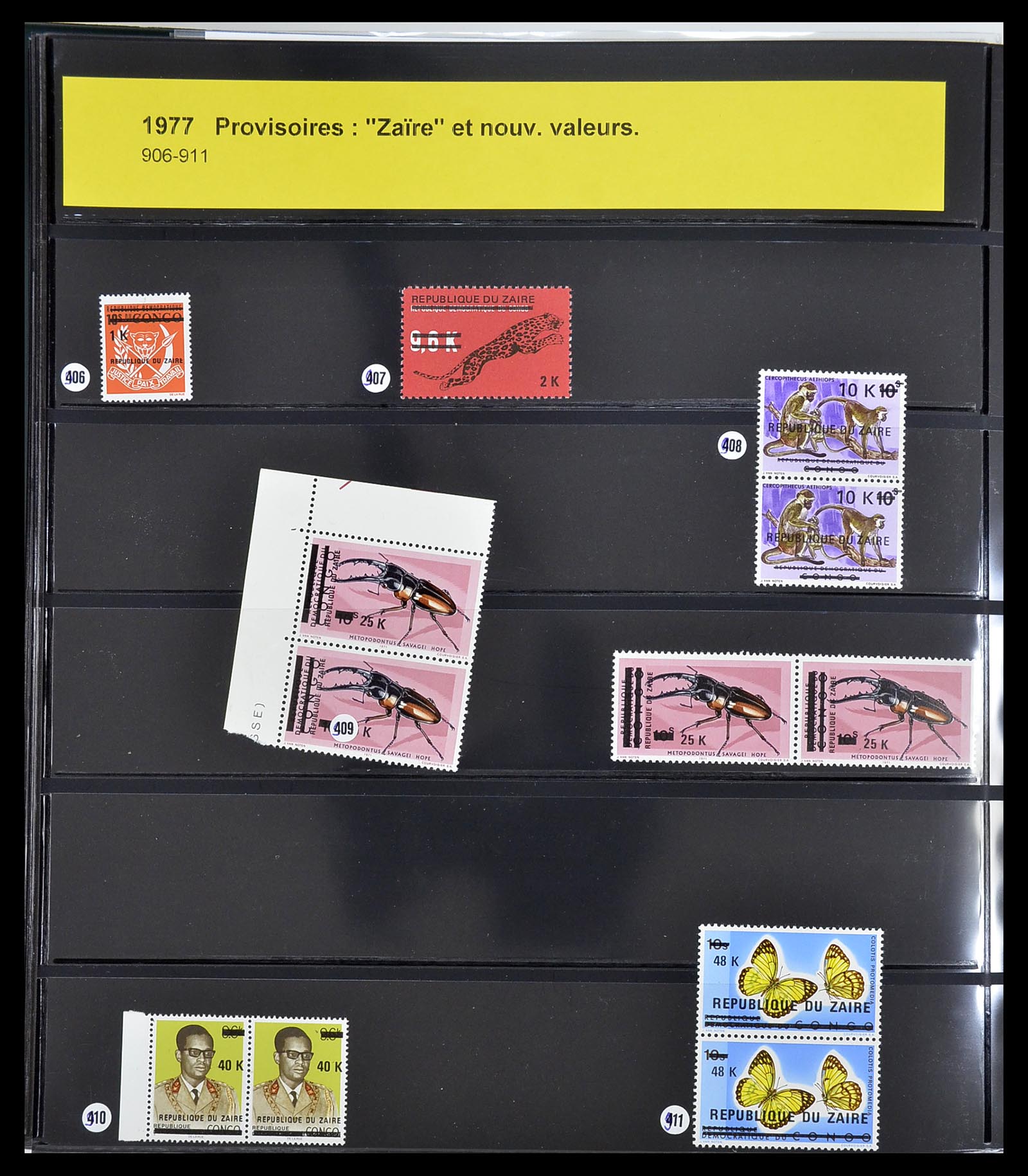 34615 065 - Postzegelverzameling 34615 Zaïre 1971-1986.