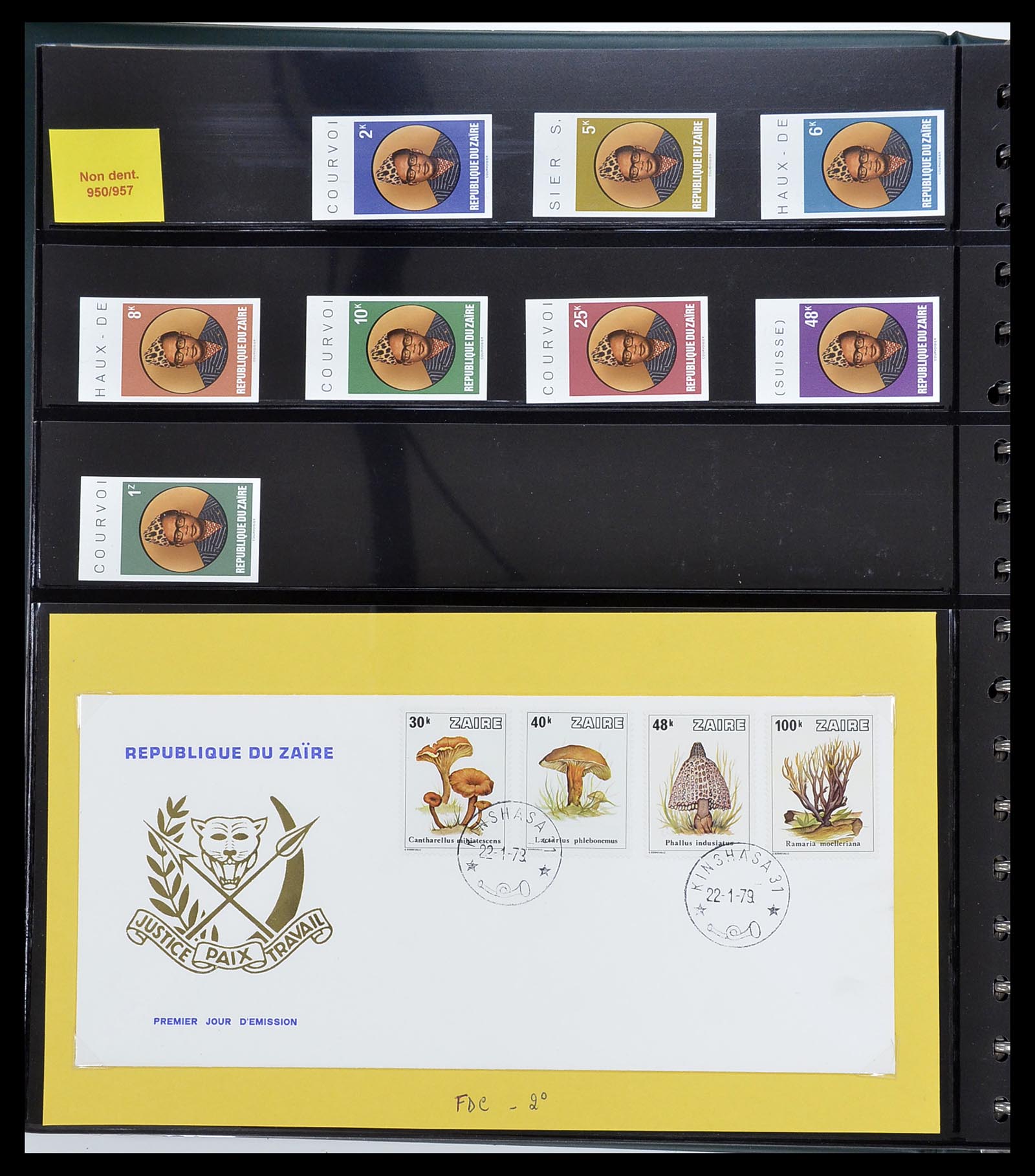 34615 092 - Postzegelverzameling 34615 Zaïre 1971-1986.